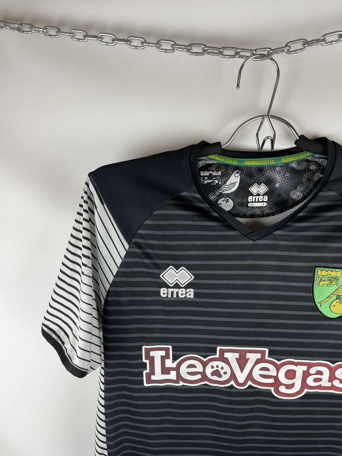 Other Errea Norwich City 2017 2018 away soccer jersey football Size US L / EU 52-54 / 3 - 2 Thumbnail