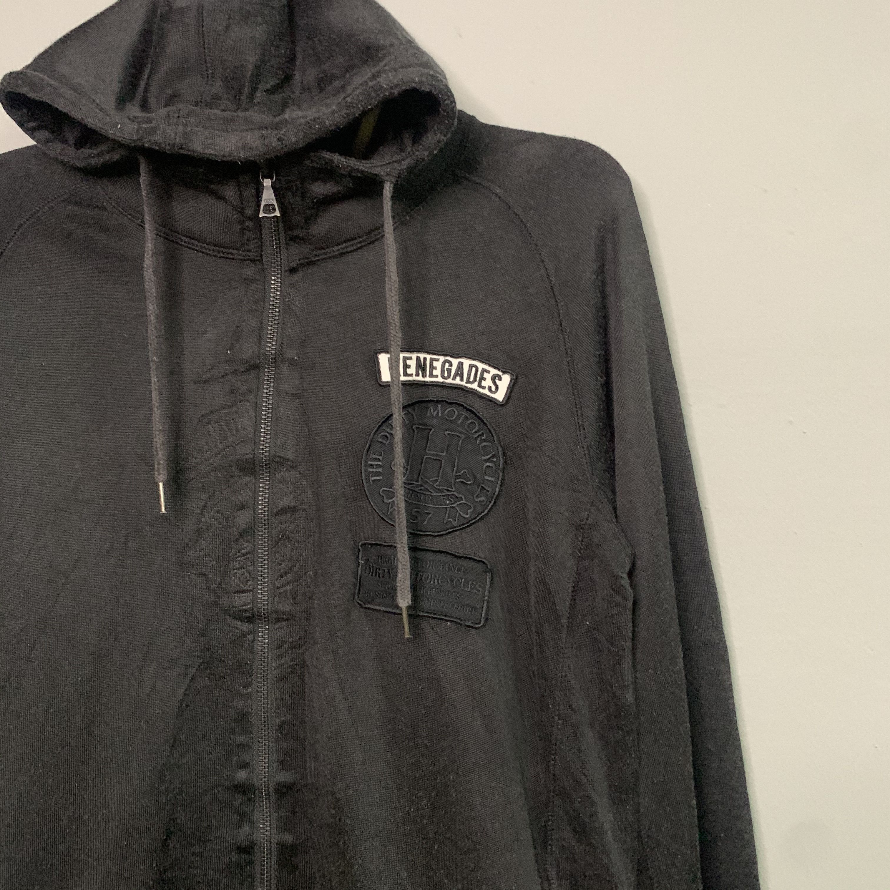 Beams Plus Beam Heart x Biker Motorcycle Hooded Zipper Sweater Size US S / EU 44-46 / 1 - 2 Thumbnail