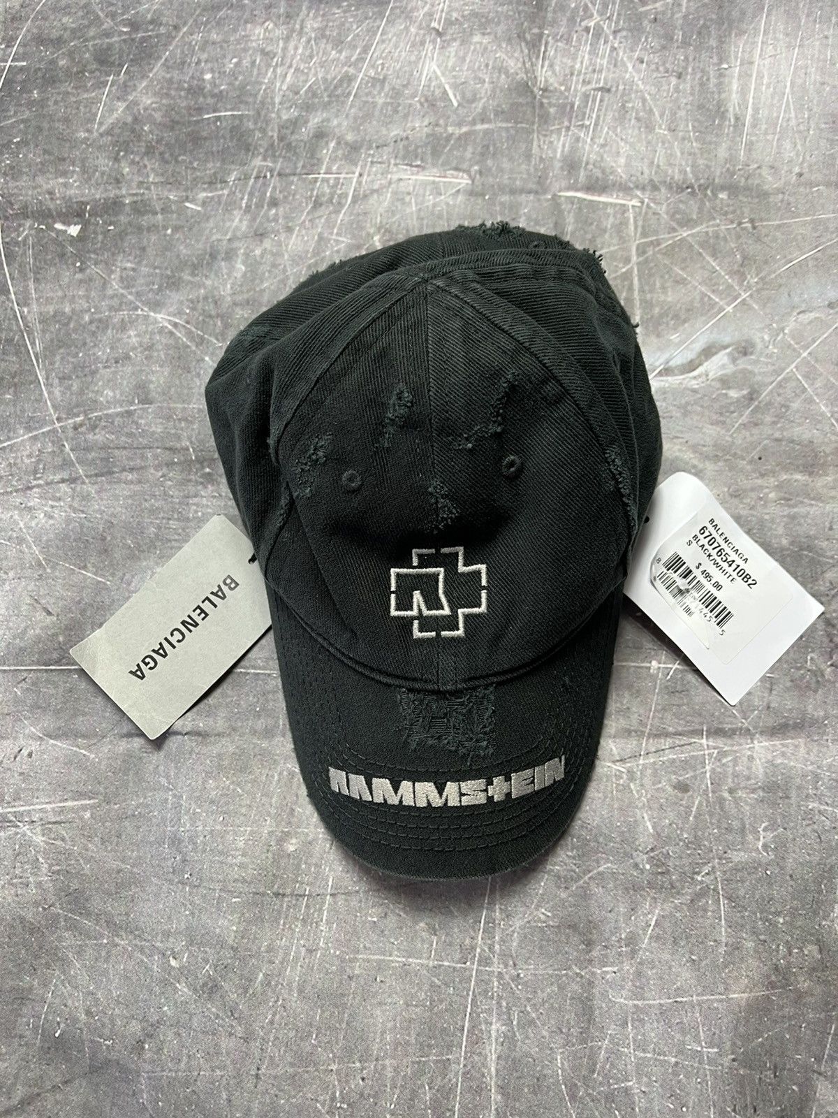 Balenciaga *GRAIL* Balenciaga Rammstein Distressed Hat | Grailed