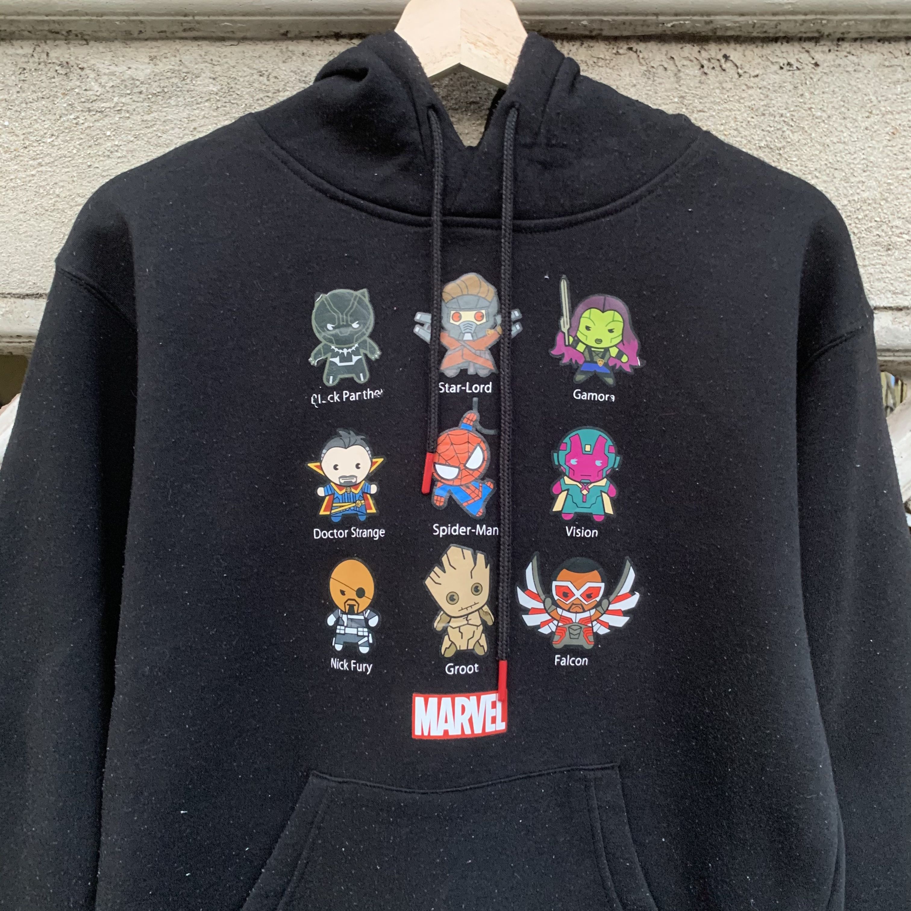 Marvel Comics Marvel Superhero Black Hooded Movie Pullover Sweatshirts Size US M / EU 48-50 / 2 - 2 Thumbnail