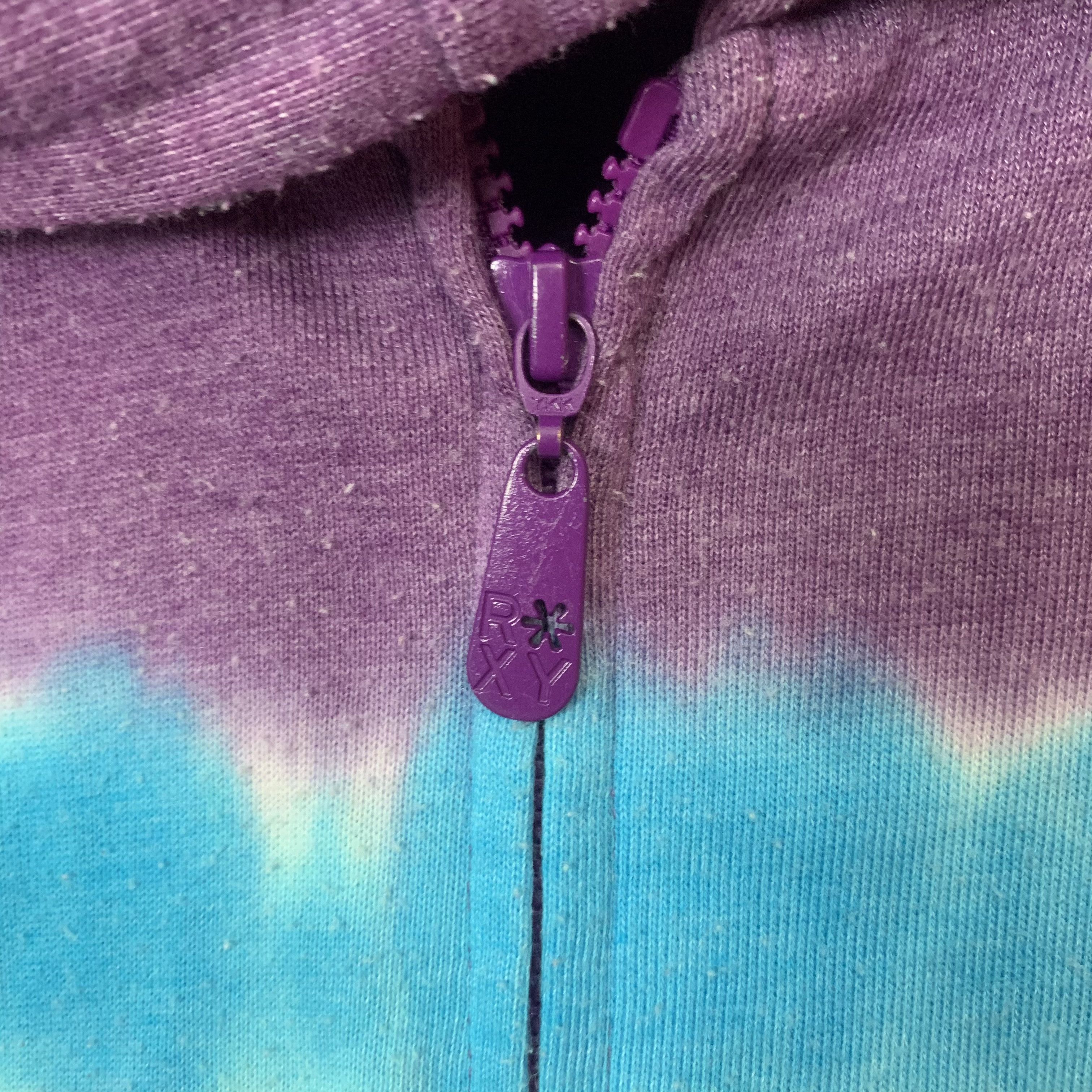 Rainbow Vintage Roxy Surfing Tie Dye Hooded Pullover Sweatshirts Size US XS / EU 42 / 0 - 6 Thumbnail