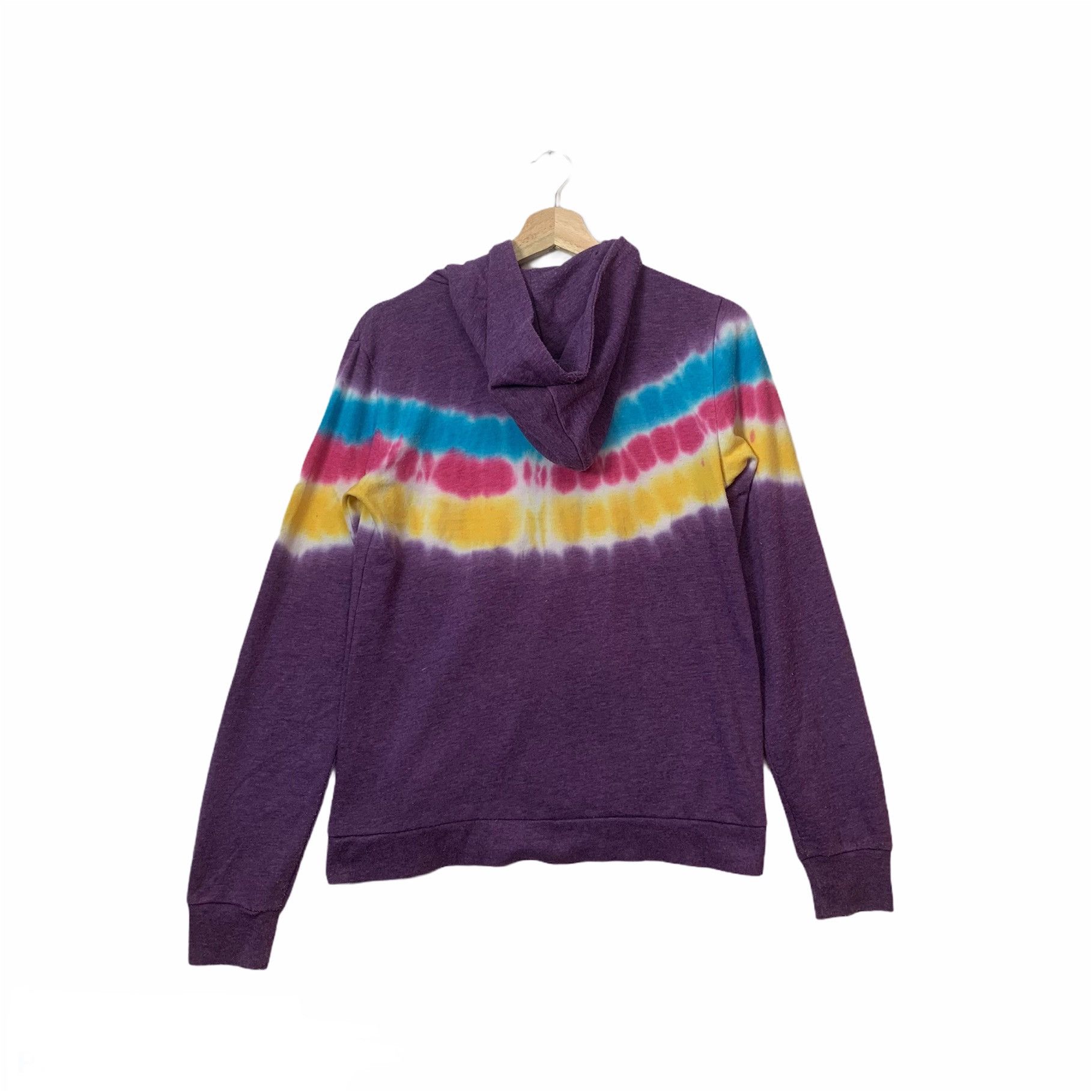 Rainbow Vintage Roxy Surfing Tie Dye Hooded Pullover Sweatshirts Size US XS / EU 42 / 0 - 2 Thumbnail