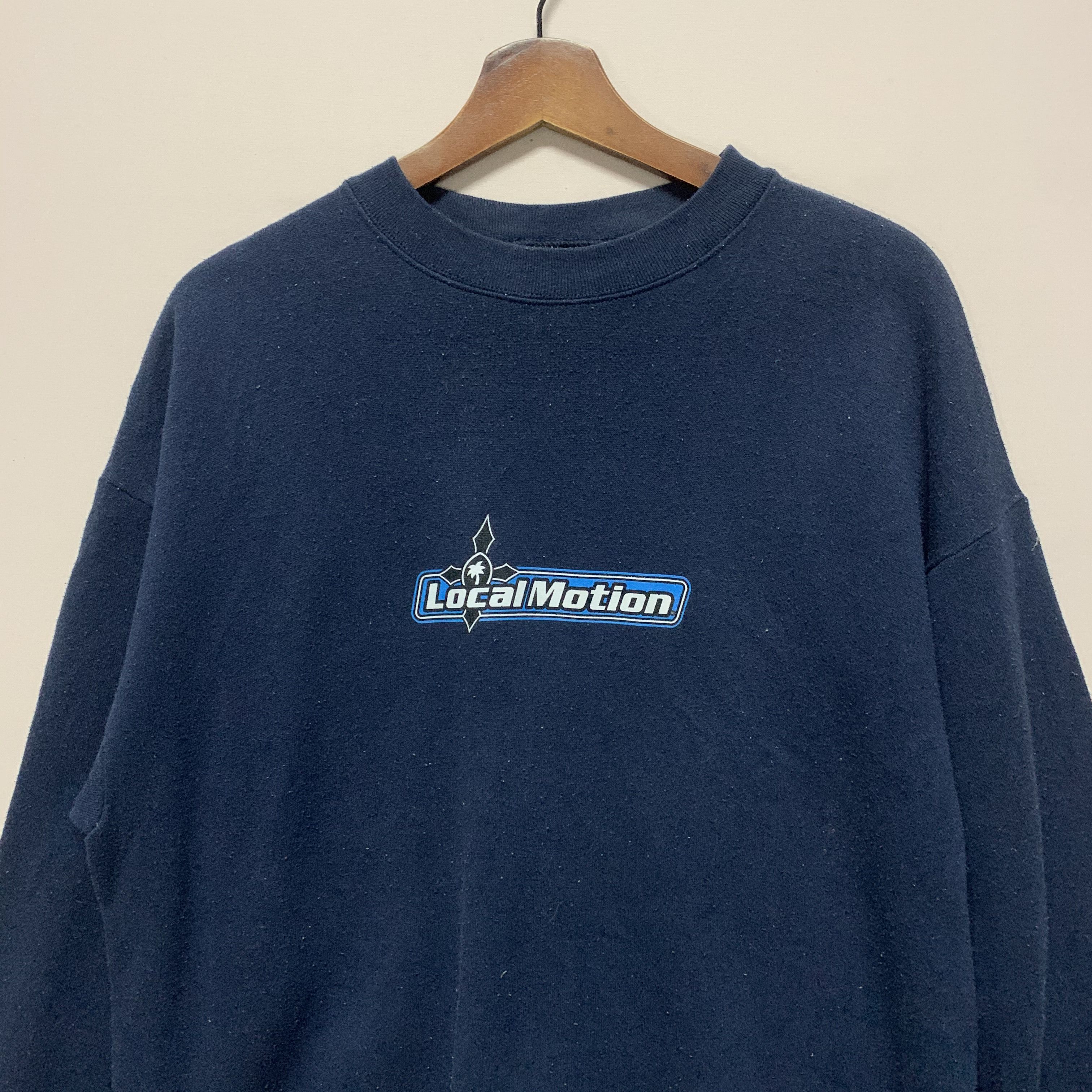 Japanese Brand Vintage Local Motion Surf Style Surf Gang Navy Blue Sweater Size US L / EU 52-54 / 3 - 2 Thumbnail