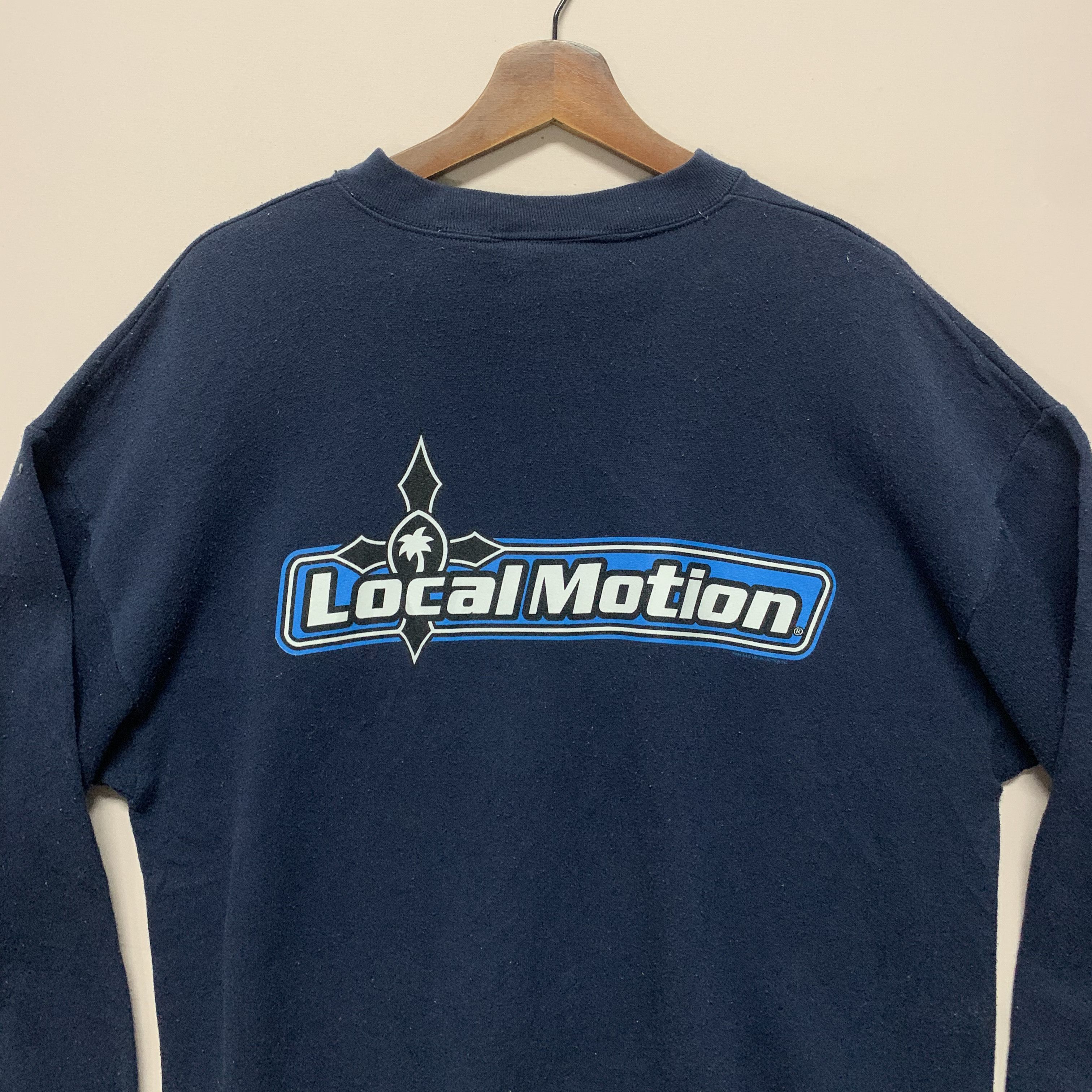 Japanese Brand Vintage Local Motion Surf Style Surf Gang Navy Blue Sweater Size US L / EU 52-54 / 3 - 7 Thumbnail