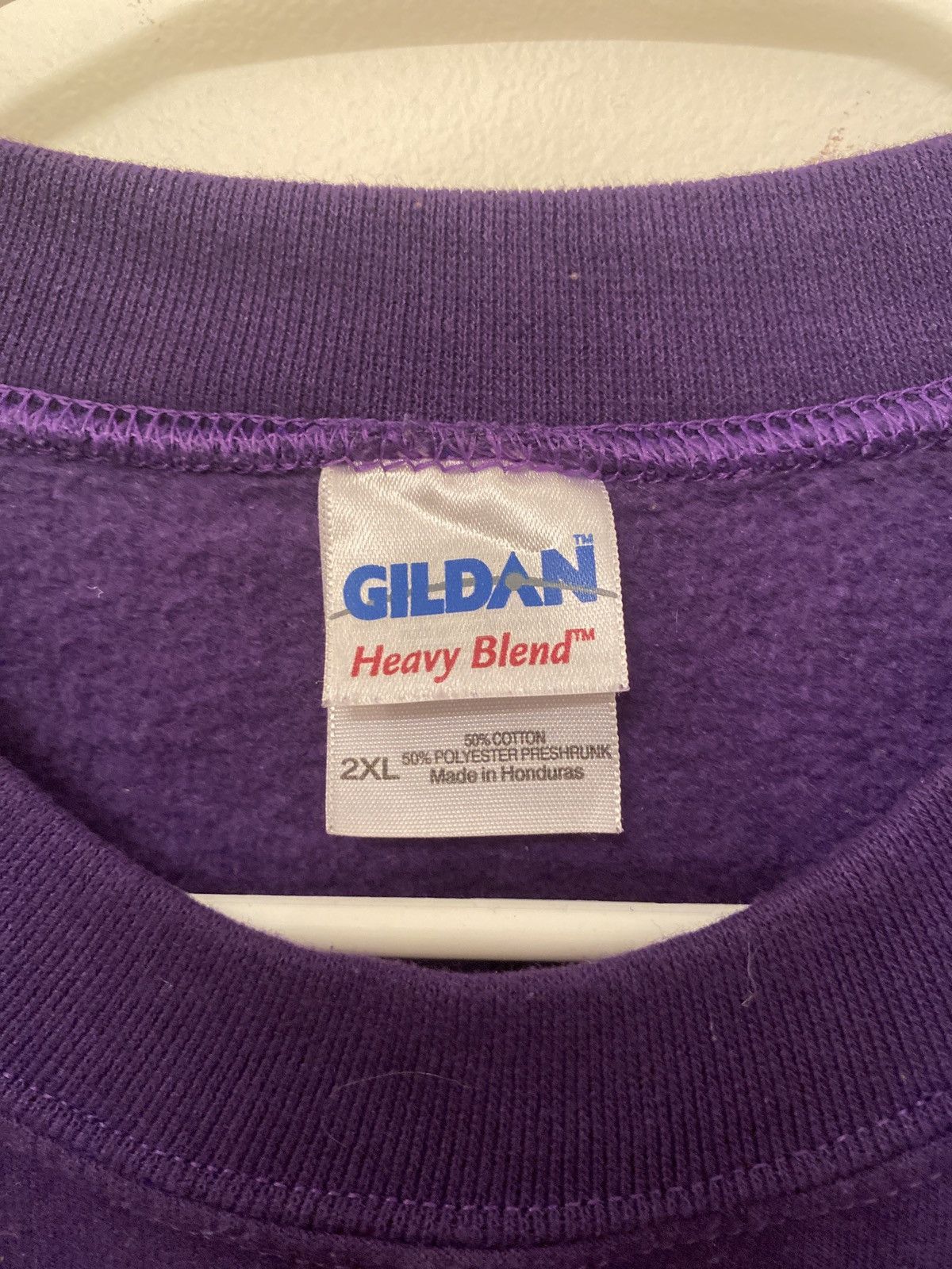 Gildan Purple Blank Sweatshirt Size US XXL / EU 58 / 5 - 2 Thumbnail