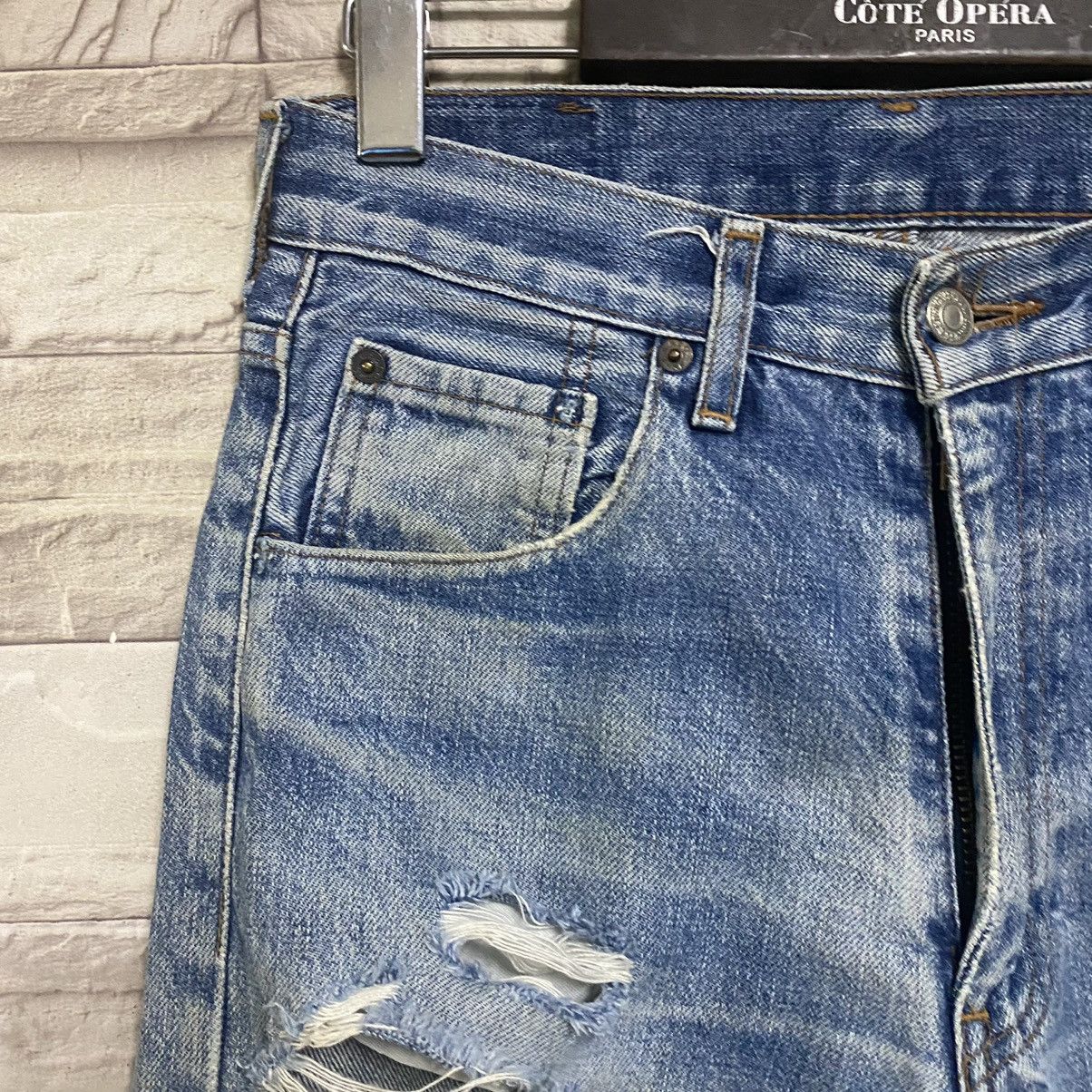 Levi's Vintage Levis 502xx BIG E Selvedge Jeans Distressed 28x32 Size US 28 / EU 44 - 6 Thumbnail