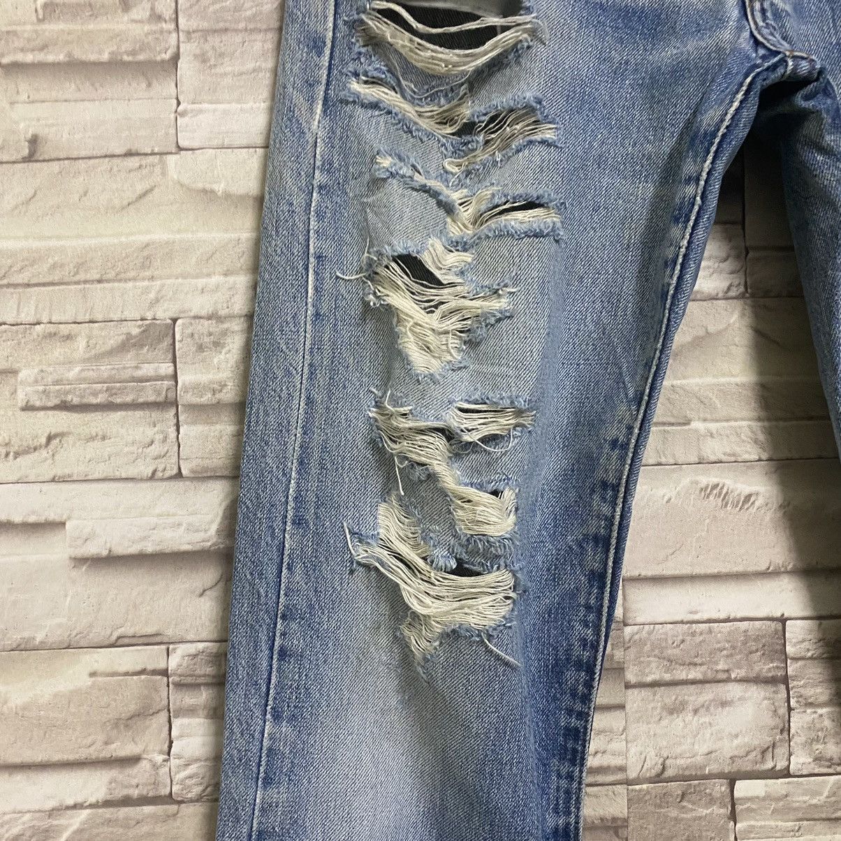 Levi's Vintage Levis 502xx BIG E Selvedge Jeans Distressed 28x32 Size US 28 / EU 44 - 9 Thumbnail
