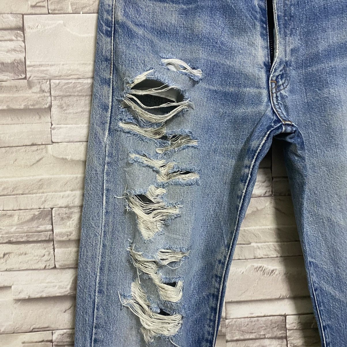 Levi's Vintage Levis 502xx BIG E Selvedge Jeans Distressed 28x32 Size US 28 / EU 44 - 8 Thumbnail