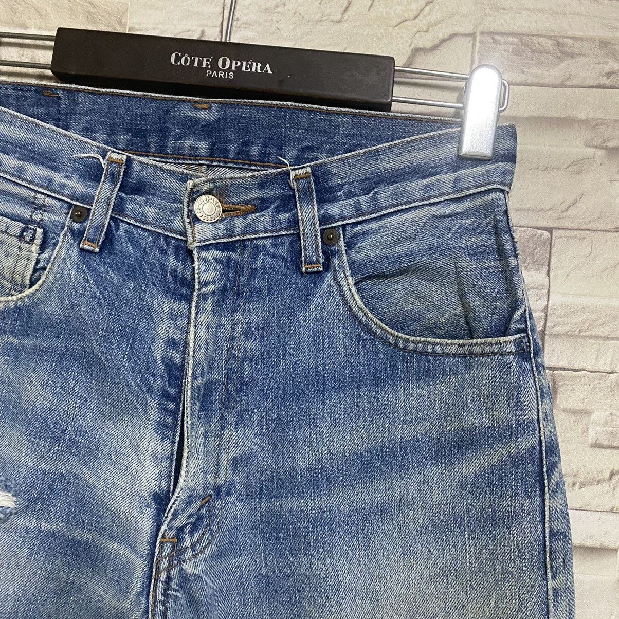 Levi's Vintage Levis 502xx BIG E Selvedge Jeans Distressed 28x32 Size US 28 / EU 44 - 7 Thumbnail