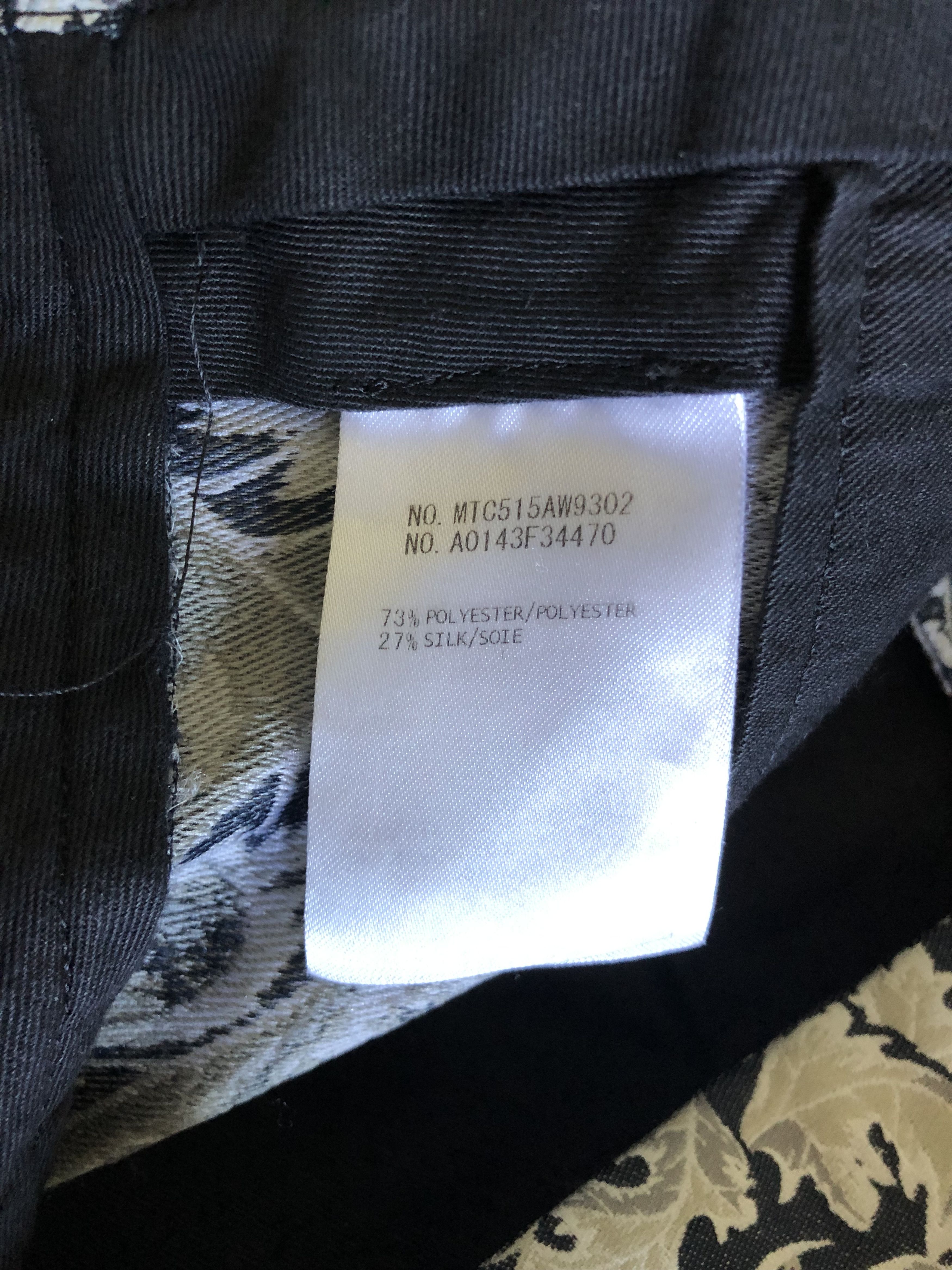 Thom Browne FW14 Thom Browne Leaf Print Silk-Blend Pants Size US 28 / EU 44 - 7 Thumbnail