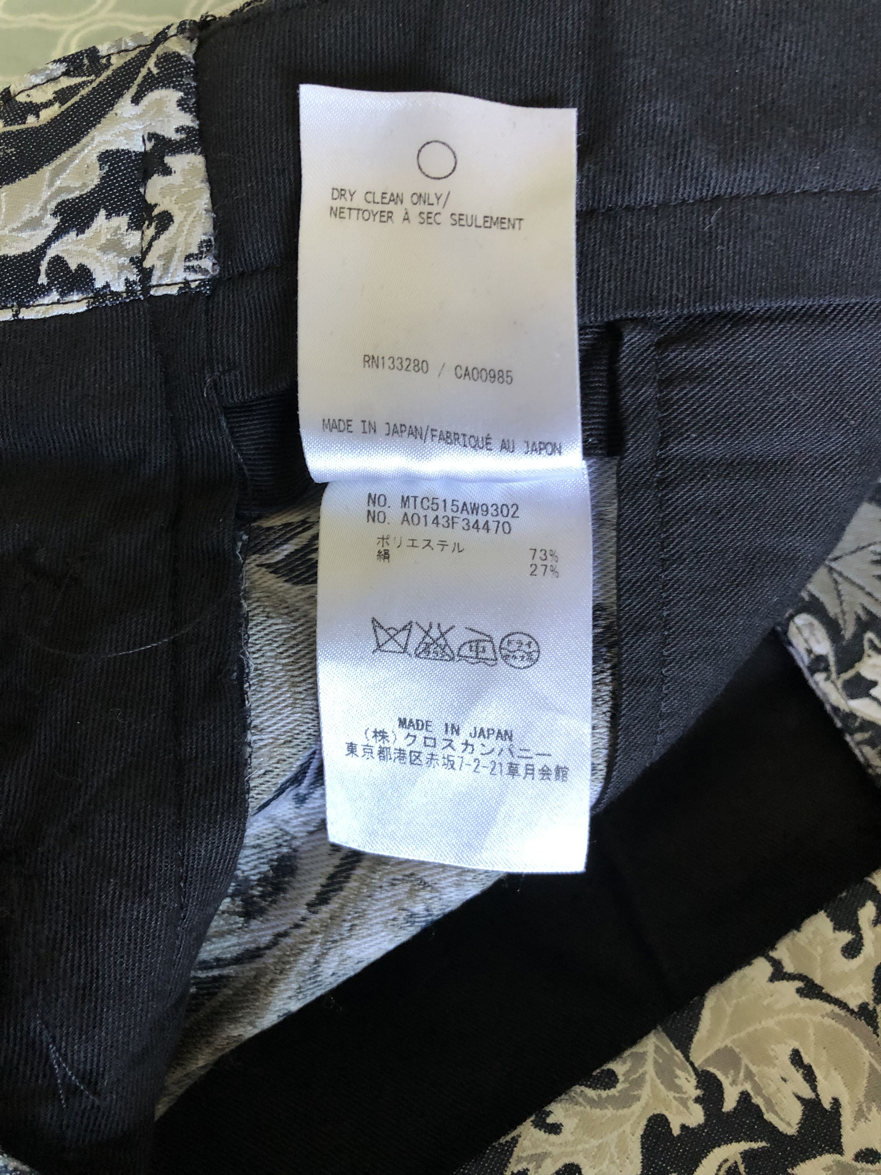 Thom Browne FW14 Thom Browne Leaf Print Silk-Blend Pants Size US 28 / EU 44 - 6 Thumbnail