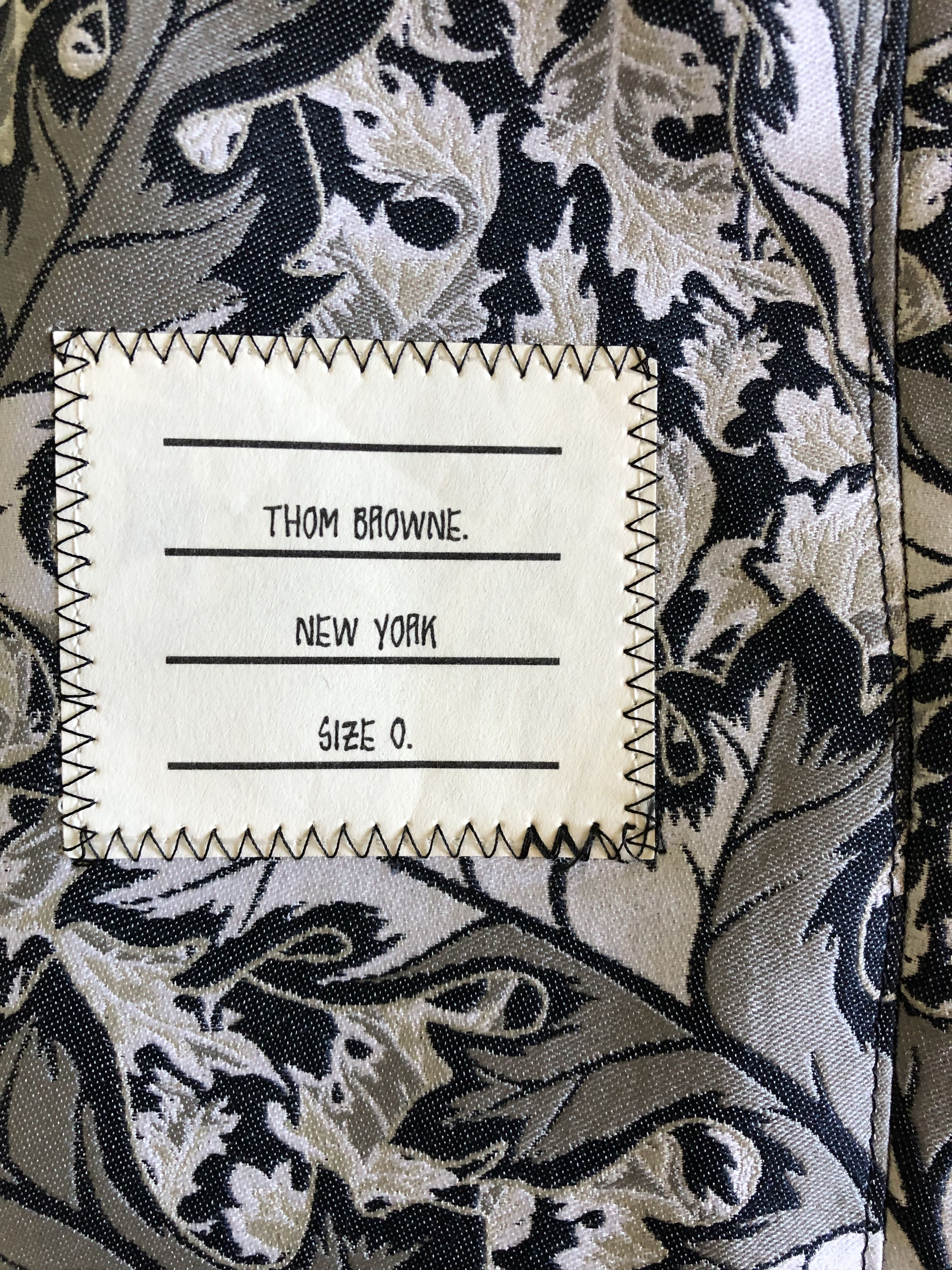 Thom Browne FW14 Thom Browne Leaf Print Silk-Blend Pants Size US 28 / EU 44 - 4 Thumbnail
