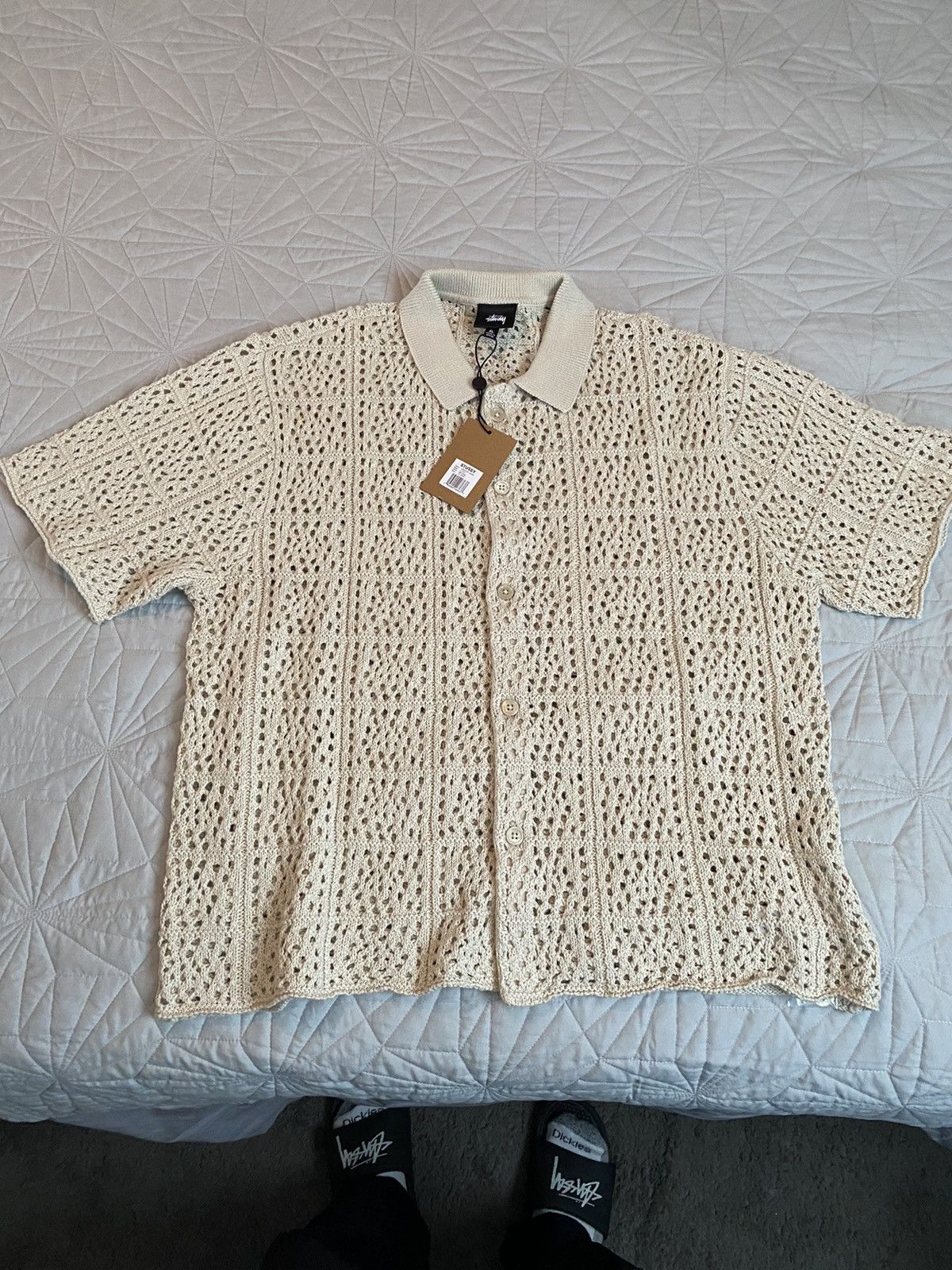 トップス Stussy crochet knit shirts Stussy トップス crochet shirts knit