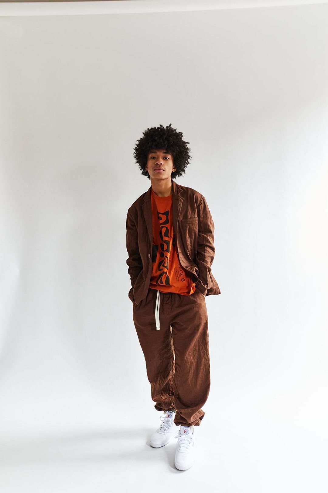 18 East 18East Osman Jacket in Tobacco Gauze Back Herringbone Size US XS / EU 42 / 0 - 5 Thumbnail
