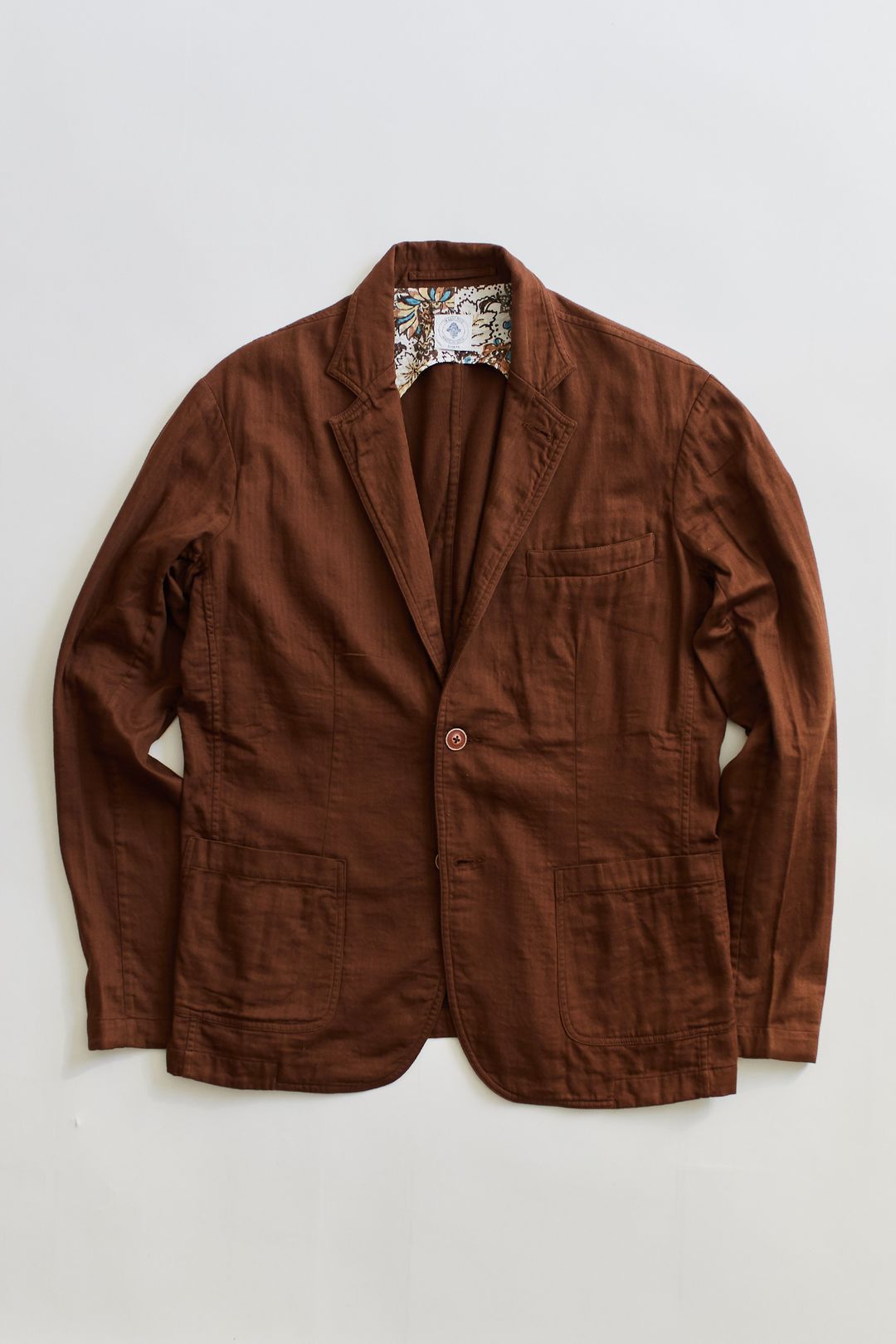 18 East 18East Osman Jacket in Tobacco Gauze Back Herringbone Size US XS / EU 42 / 0 - 1 Thumbnail