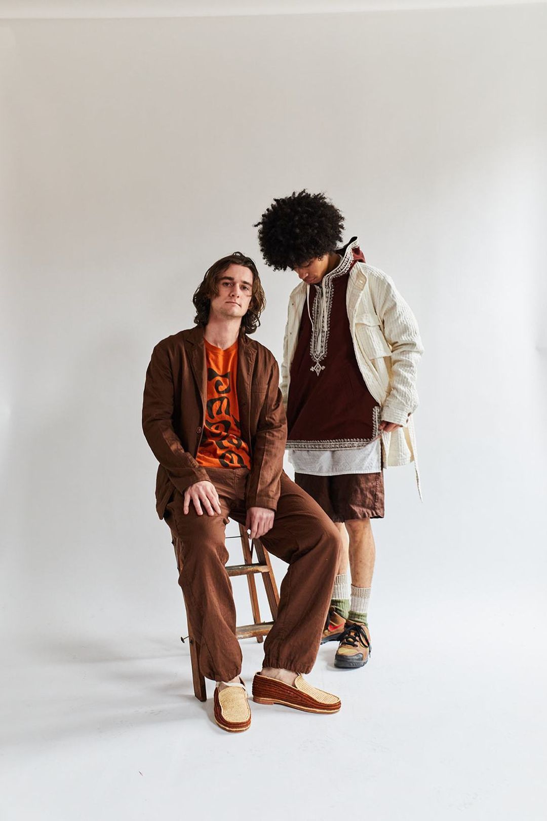 18 East 18East Osman Jacket in Tobacco Gauze Back Herringbone Size US XS / EU 42 / 0 - 6 Thumbnail