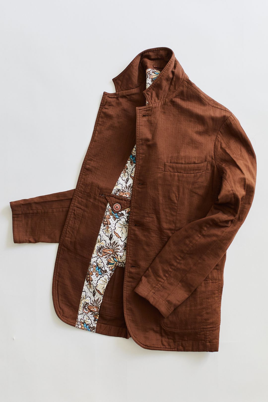 18 East 18East Osman Jacket in Tobacco Gauze Back Herringbone Size US XS / EU 42 / 0 - 2 Thumbnail