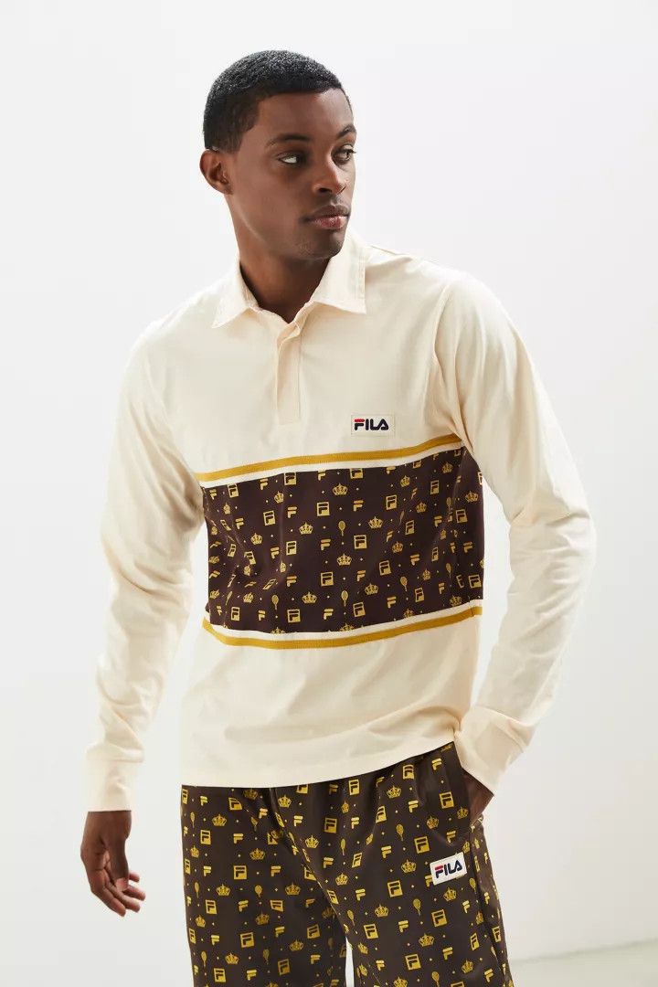 Fila × Urban Outfitters FILA x Urban Outfitters Monogram Panel Rugby Shirt Size US XL / EU 56 / 4 - 1 Thumbnail