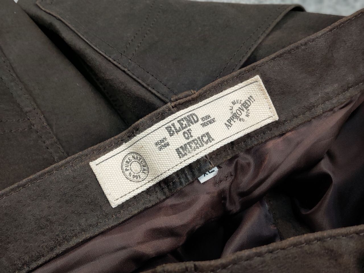 Japanese Brand Vintage 90's Japan leather Dark Brown Trousers Casual Pants Size US 34 / EU 50 - 19 Thumbnail