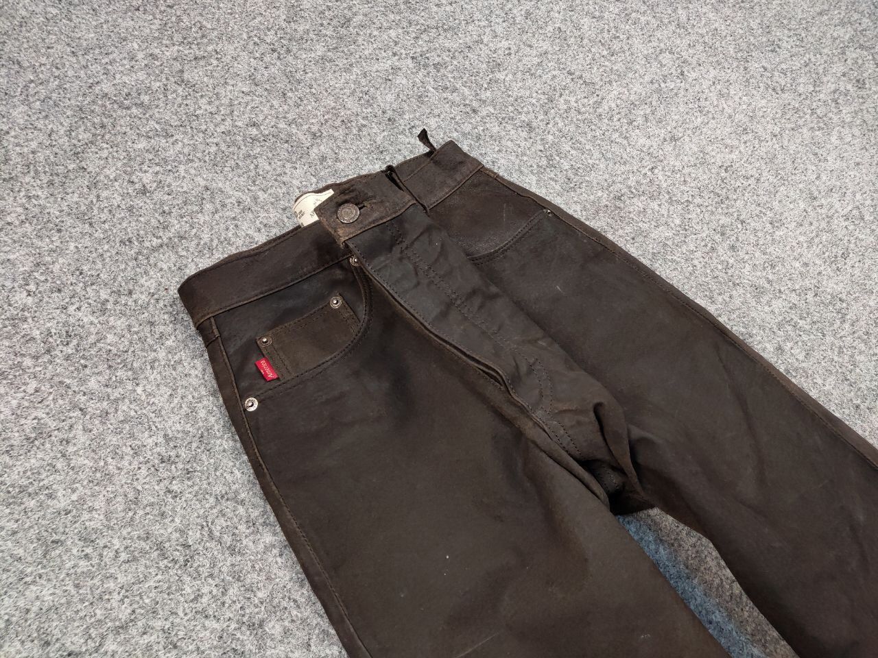 Japanese Brand Vintage 90's Japan leather Dark Brown Trousers Casual Pants Size US 34 / EU 50 - 11 Thumbnail