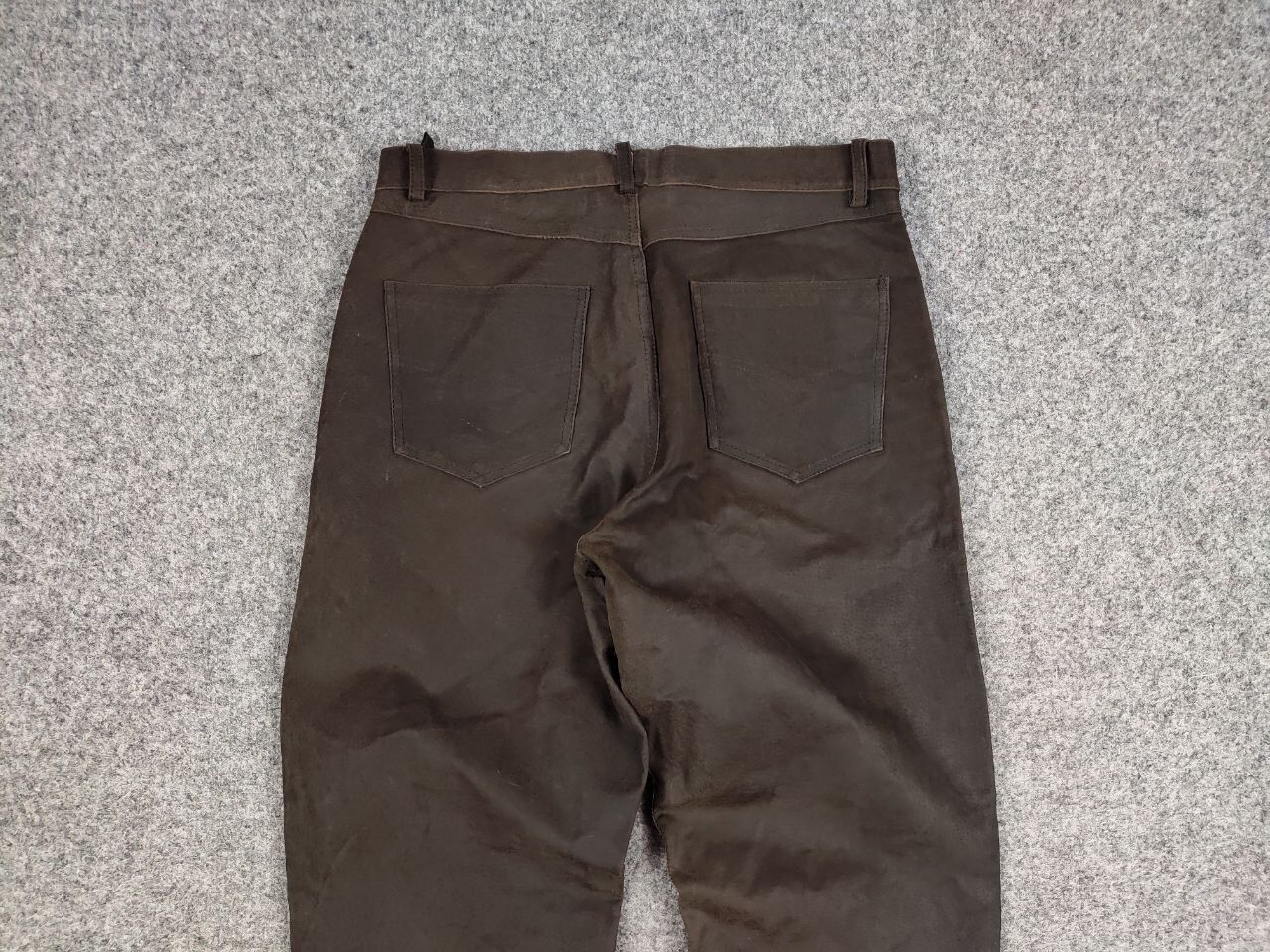 Japanese Brand Vintage 90's Japan leather Dark Brown Trousers Casual Pants Size US 34 / EU 50 - 16 Thumbnail