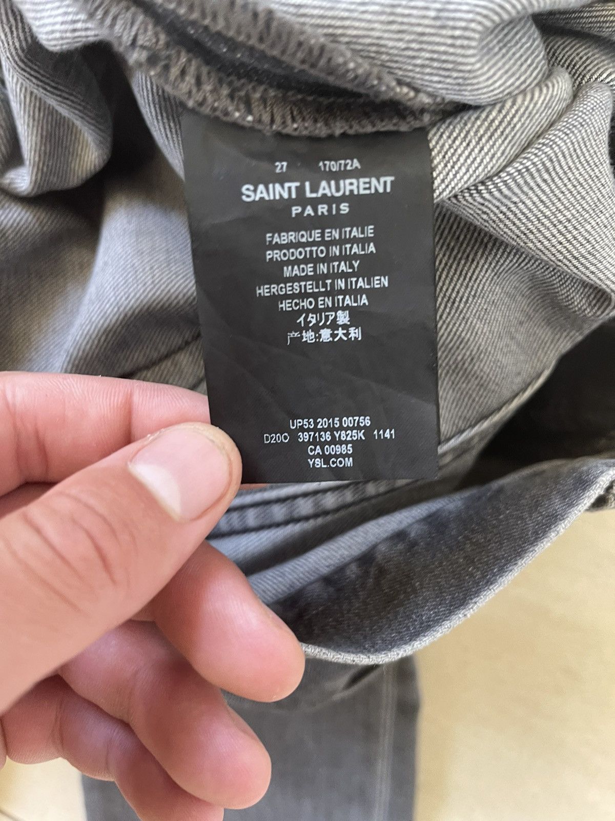 Saint Laurent Paris Saint Laurent grey D01 2015 Size US 27 - 3 Thumbnail