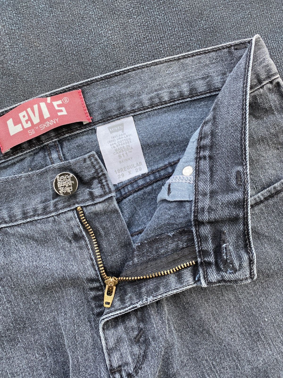Jean × Levi's × Vintage VINTAGE LEVIS 511 SKINNY JEANS-J425 Size US 32 / EU 48 - 6 Thumbnail
