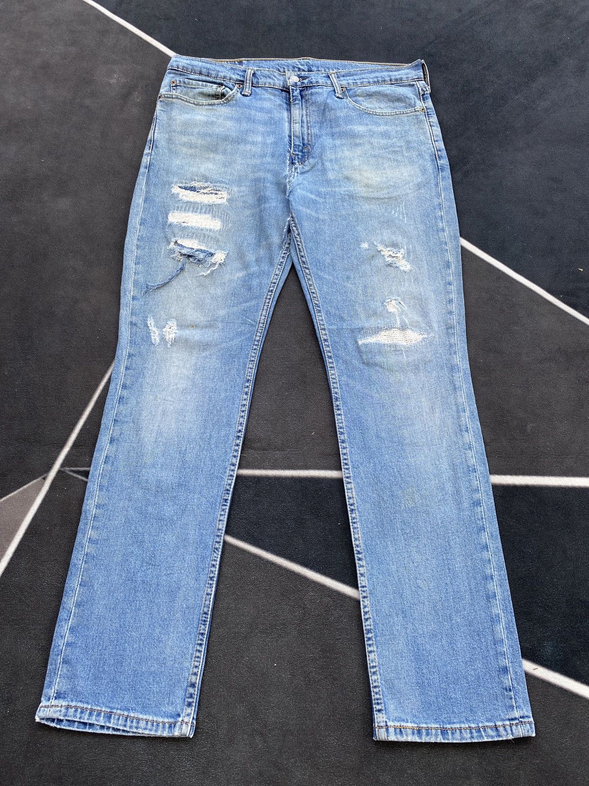 Jean × Levi's × Vintage VINTAGE LEVIS 511 DISTRESSED BLUE WASH JEANS-J426 Size US 37 - 2 Thumbnail