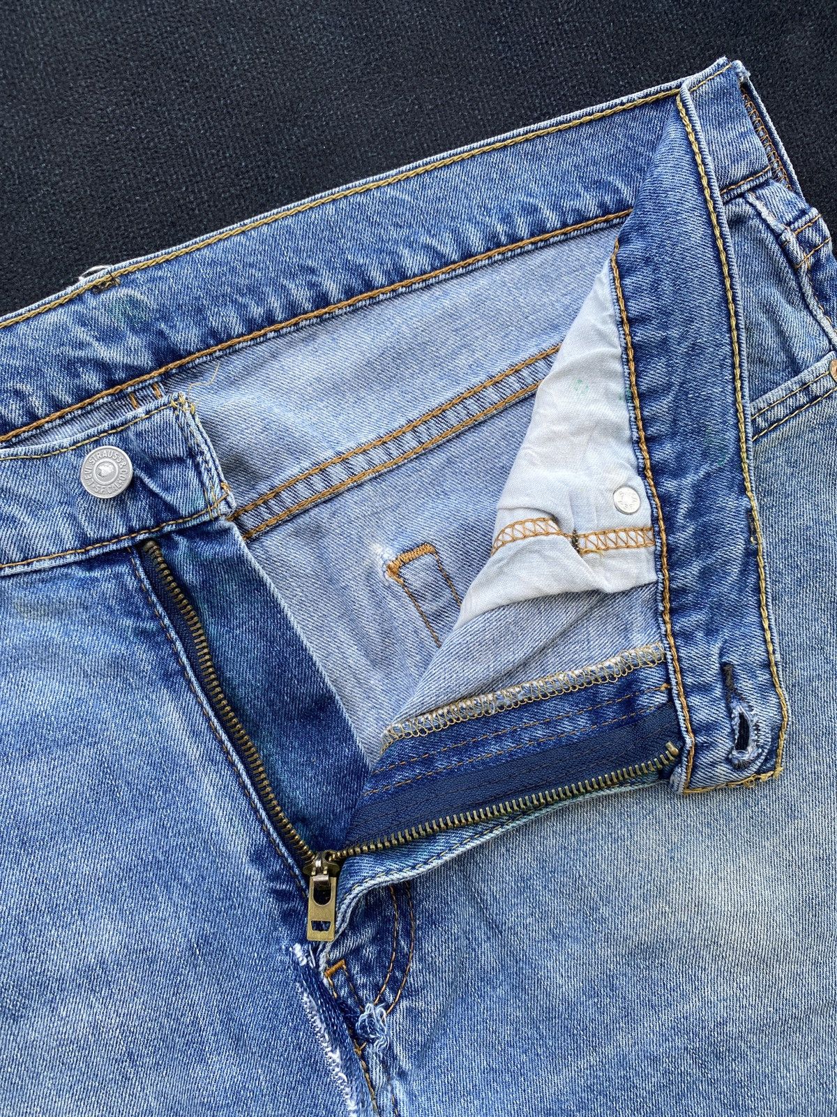 Jean × Levi's × Vintage VINTAGE LEVIS 511 DISTRESSED BLUE WASH JEANS-J426 Size US 37 - 3 Thumbnail