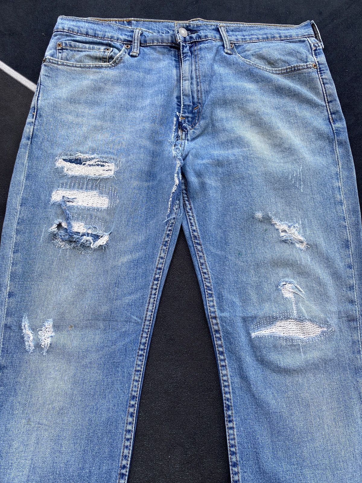 Jean × Levi's × Vintage VINTAGE LEVIS 511 DISTRESSED BLUE WASH JEANS-J426 Size US 37 - 7 Thumbnail