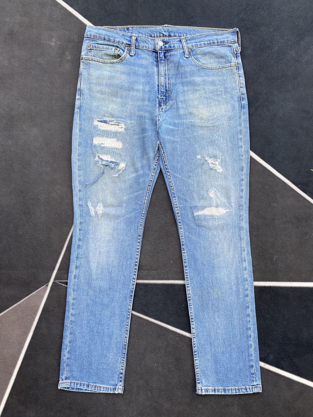 Jean × Levi's × Vintage VINTAGE LEVIS 511 DISTRESSED BLUE WASH JEANS-J426 Size US 37 - 1 Thumbnail