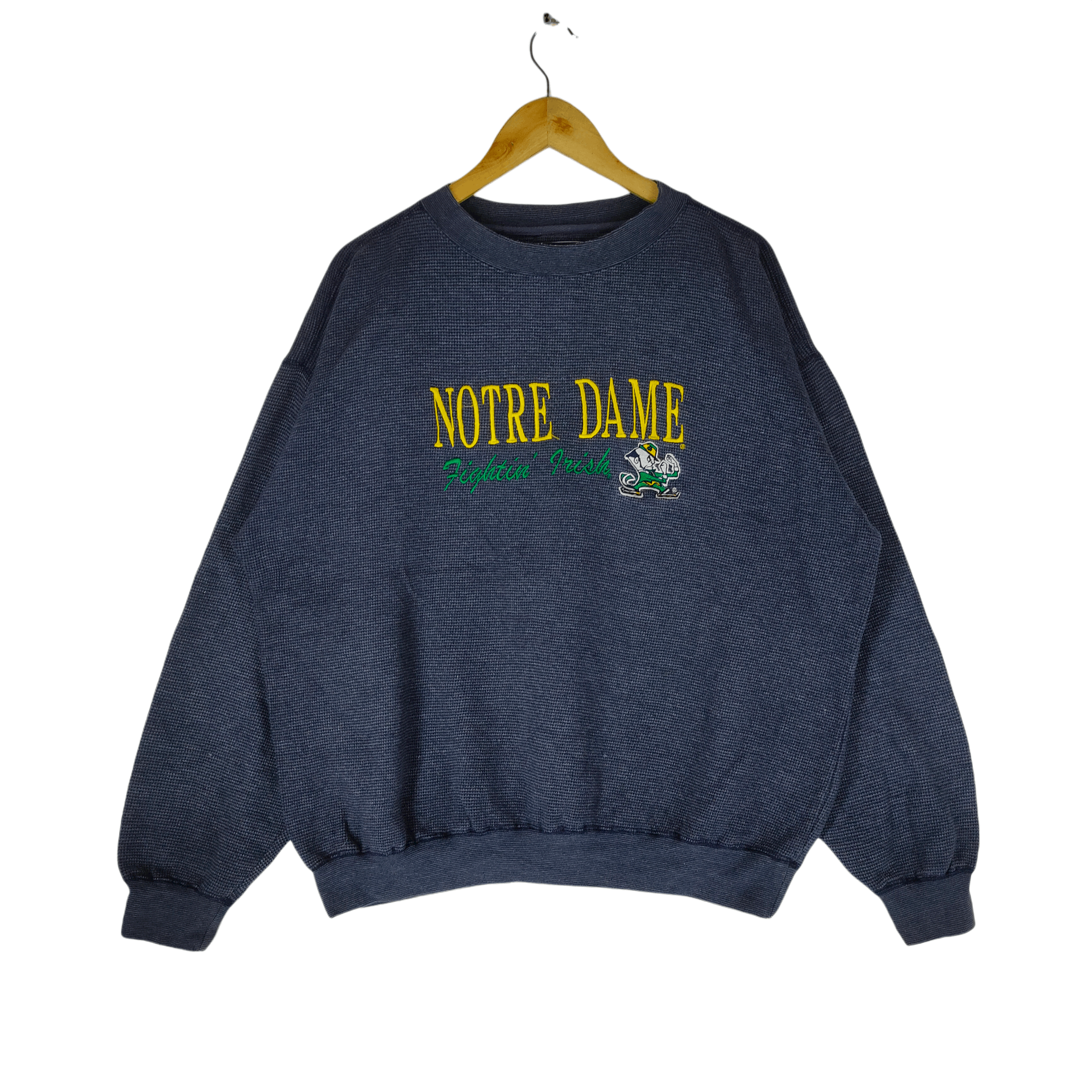 Logo 7 × Vintage Vintage NOTRE DAME Fighting Irish Embroidery Sweatshirt Size US XL / EU 56 / 4 - 1 Thumbnail