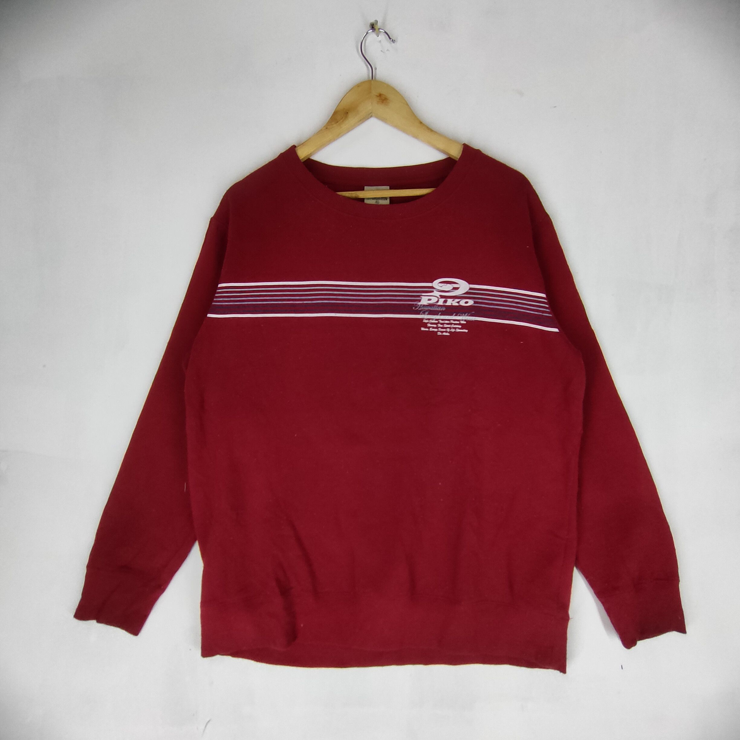 Other PIKO HAWAIIAN LONGBOARD Surfing Big Logo Sweatshirt Size US L / EU 52-54 / 3 - 2 Thumbnail