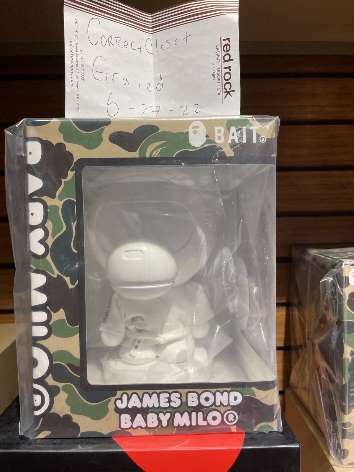 Bape “James bond” baby milo figurine Grailed