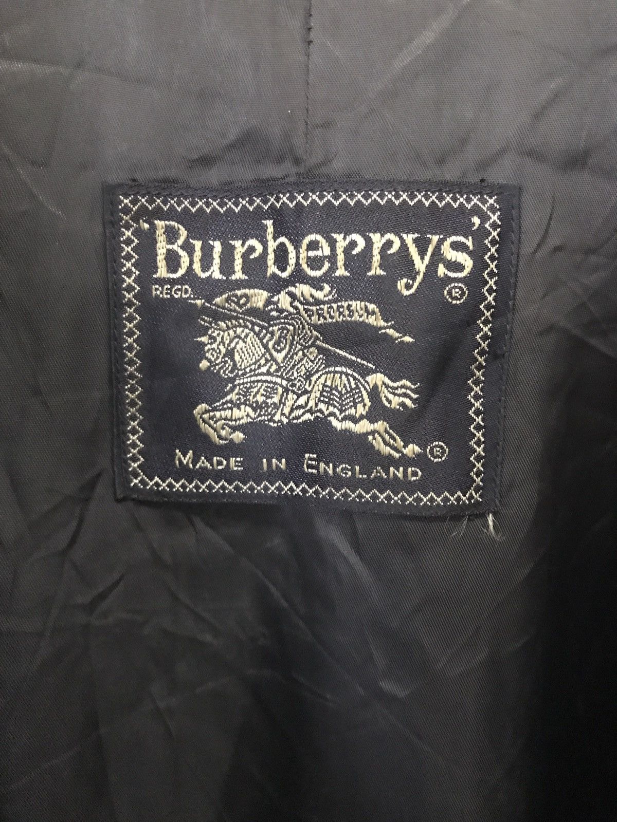 Burberry BURBERRYS LONG JACKET NAVY BLUE RARE Size US L / EU 52-54 / 3 - 3 Thumbnail