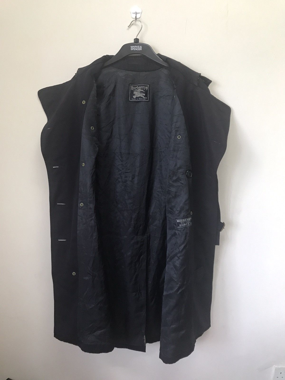 Burberry BURBERRYS LONG JACKET NAVY BLUE RARE Size US L / EU 52-54 / 3 - 5 Thumbnail