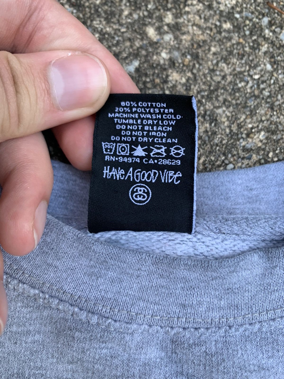 Stussy Y2K Made in USA Stussy Crewneck Pullover Logo Grey Size US M / EU 48-50 / 2 - 5 Thumbnail