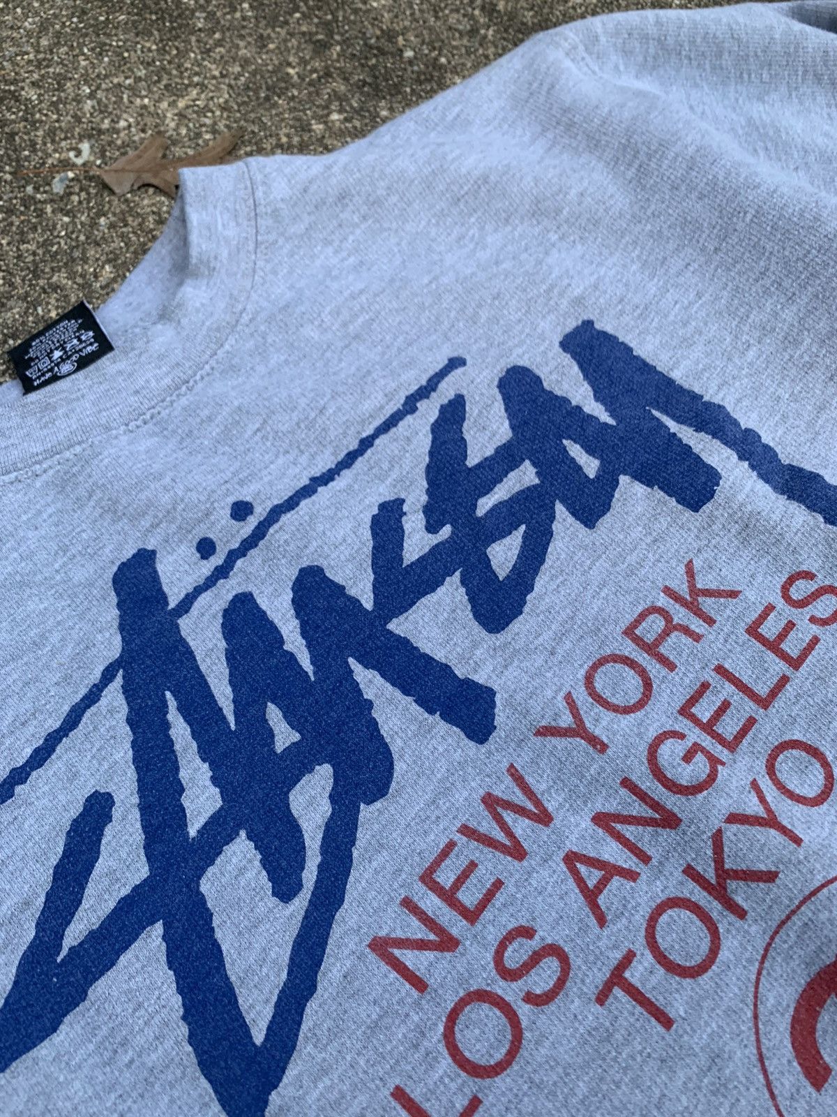 Stussy Y2K Made in USA Stussy Crewneck Pullover Logo Grey Size US M / EU 48-50 / 2 - 3 Thumbnail