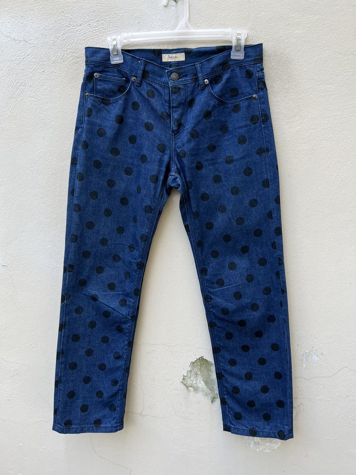 Paul Smith Paul Smiths Polka Dot Denim Cropped Jeans Size US 29 - 3 Thumbnail