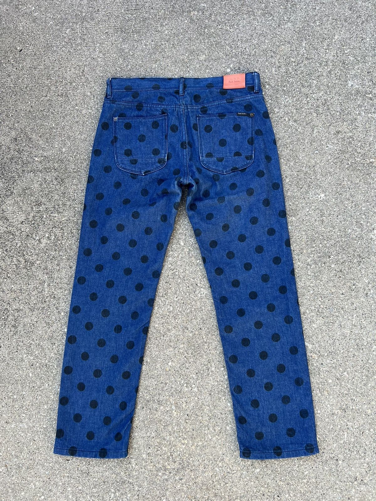 Paul Smith Paul Smiths Polka Dot Denim Cropped Jeans Size US 29 - 2 Thumbnail