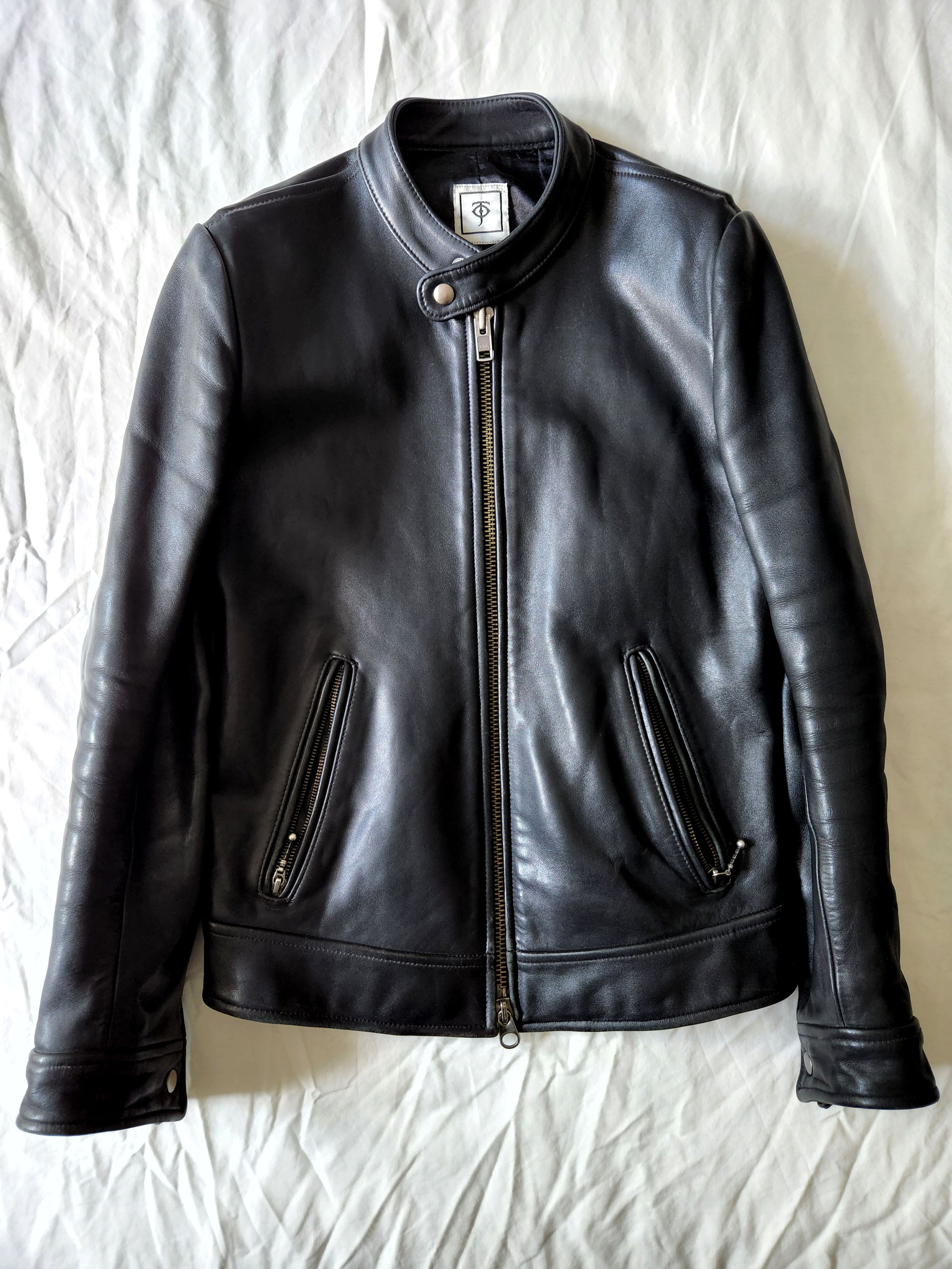 Julius _7 08 S/S Jut Neck Leather Jacket | Grailed