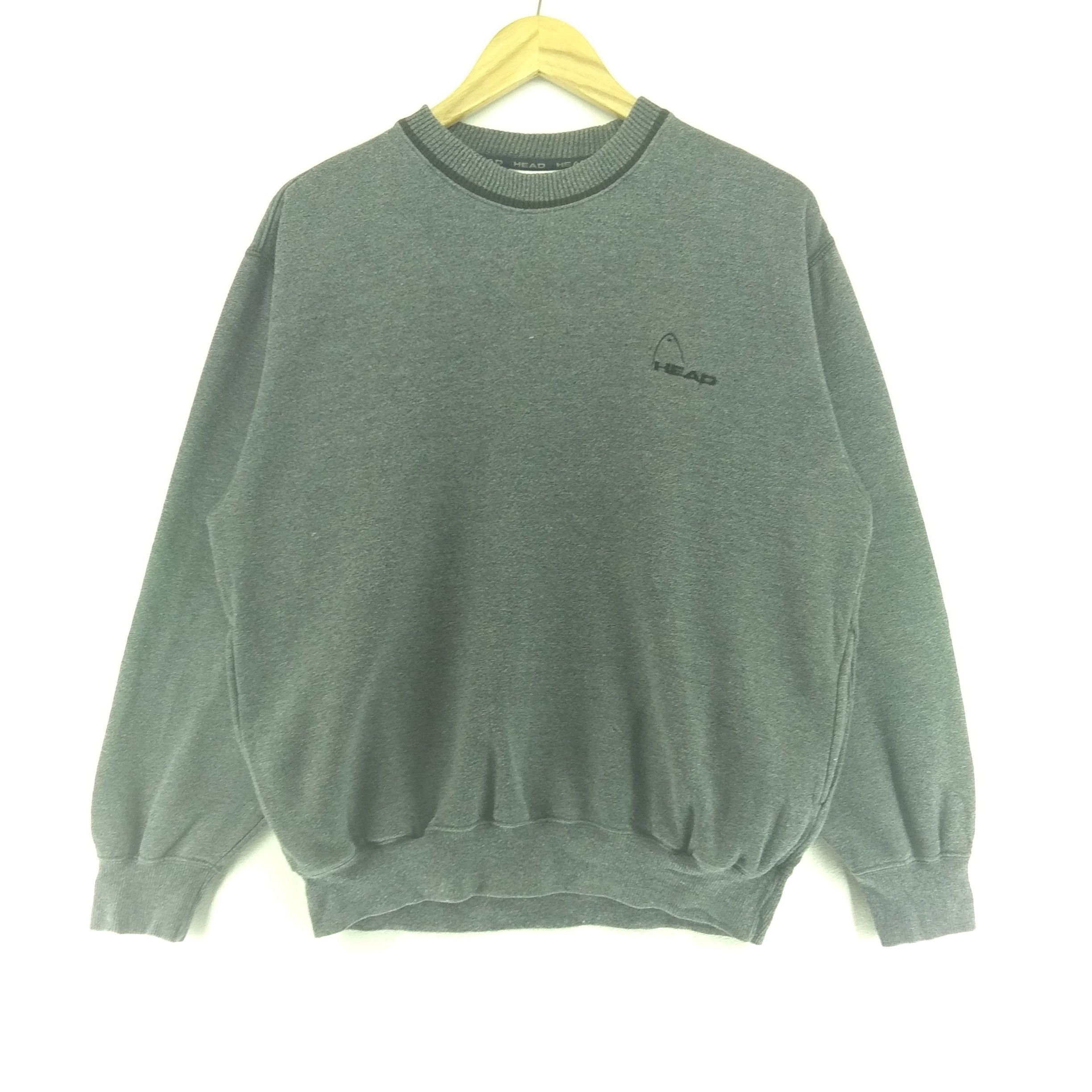 Japanese Brand Head Sweatshirt Small Logo Embroidered Plain Design Size US M / EU 48-50 / 2 - 1 Thumbnail