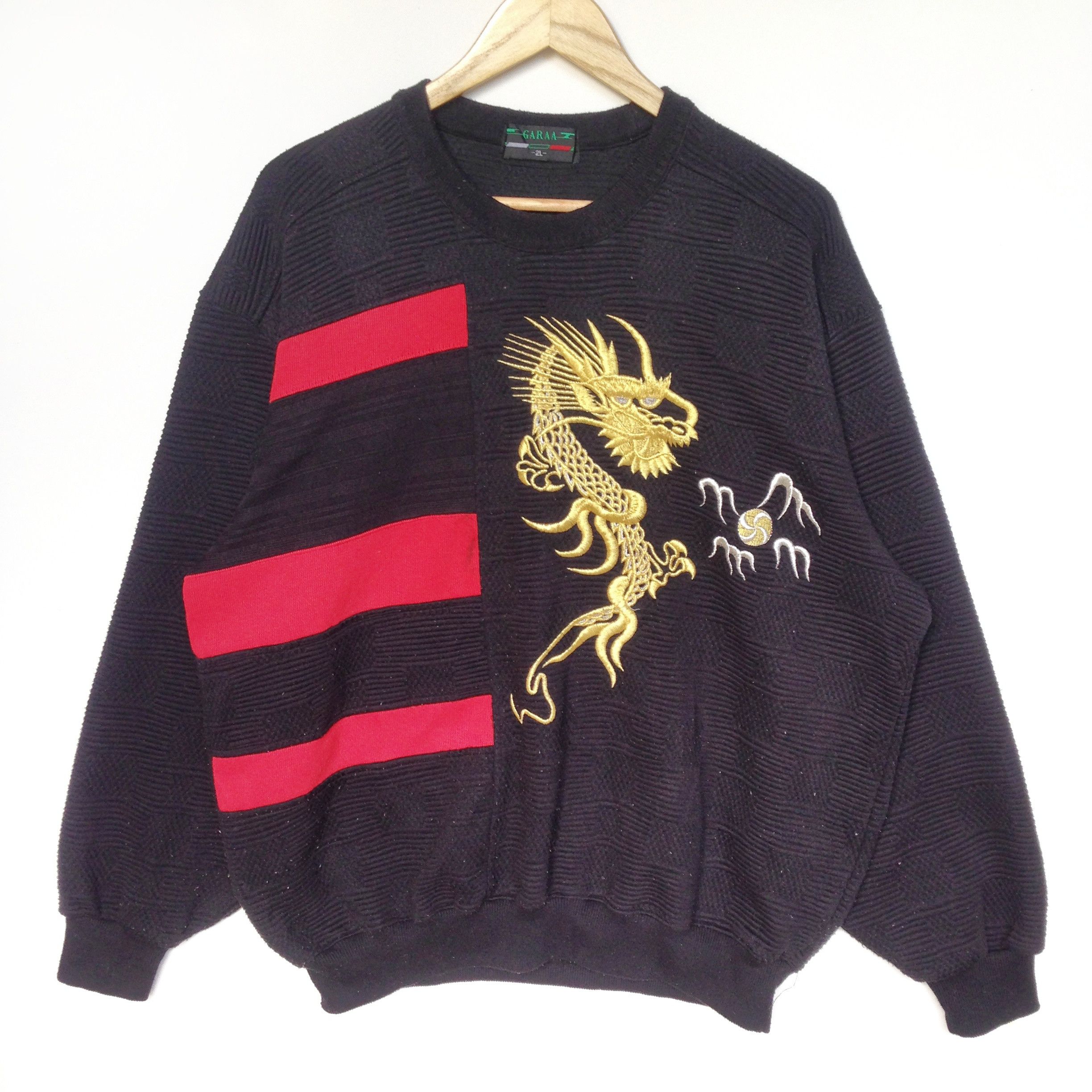 Japanese Brand Garaa Dragon Embroidered Sweatshirt Crewneck Size US XL / EU 56 / 4 - 1 Thumbnail