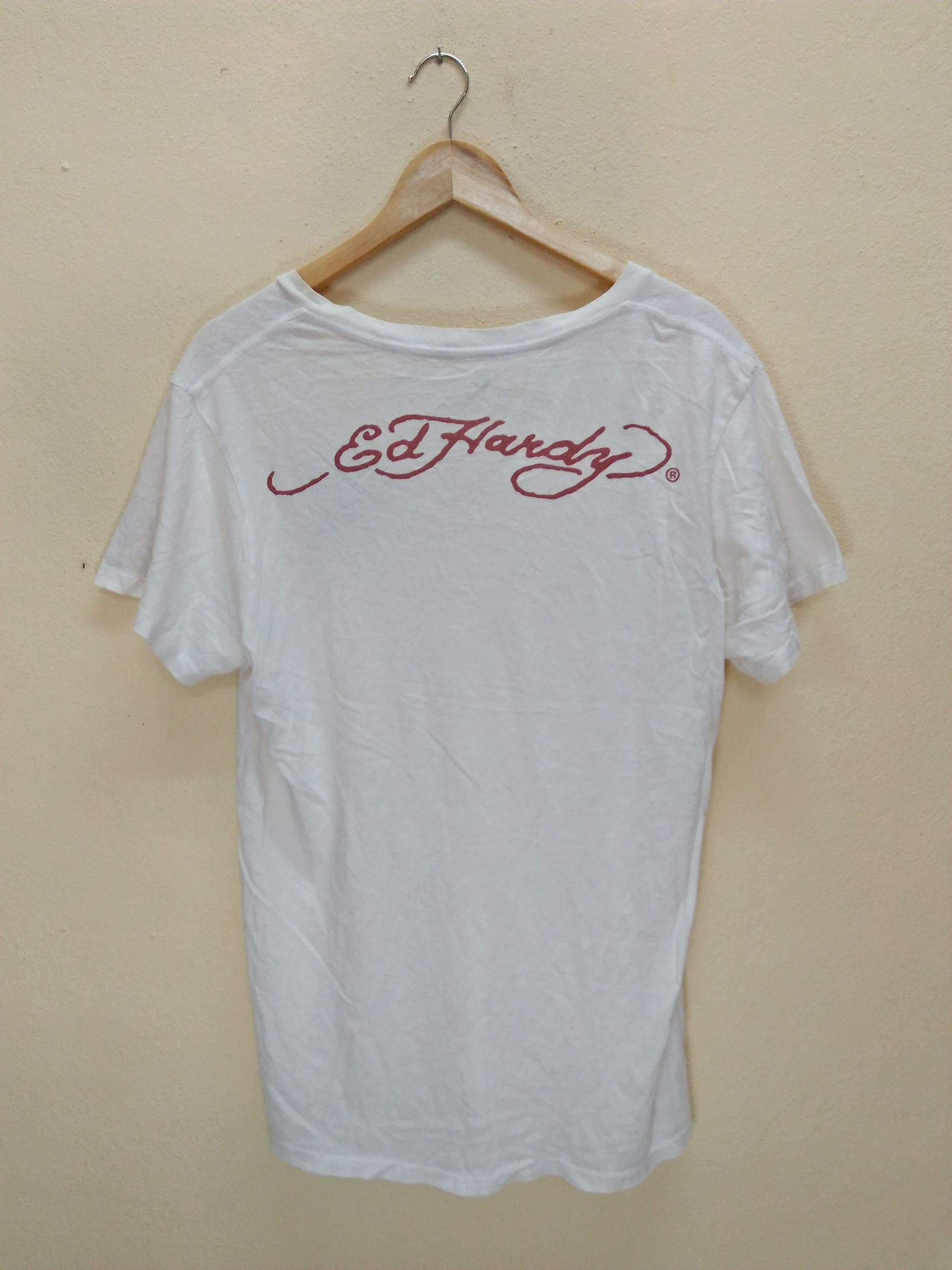 Christian Audigier ED HARDY By Christian Audigier Made In USA White Tee Size US L / EU 52-54 / 3 - 3 Thumbnail