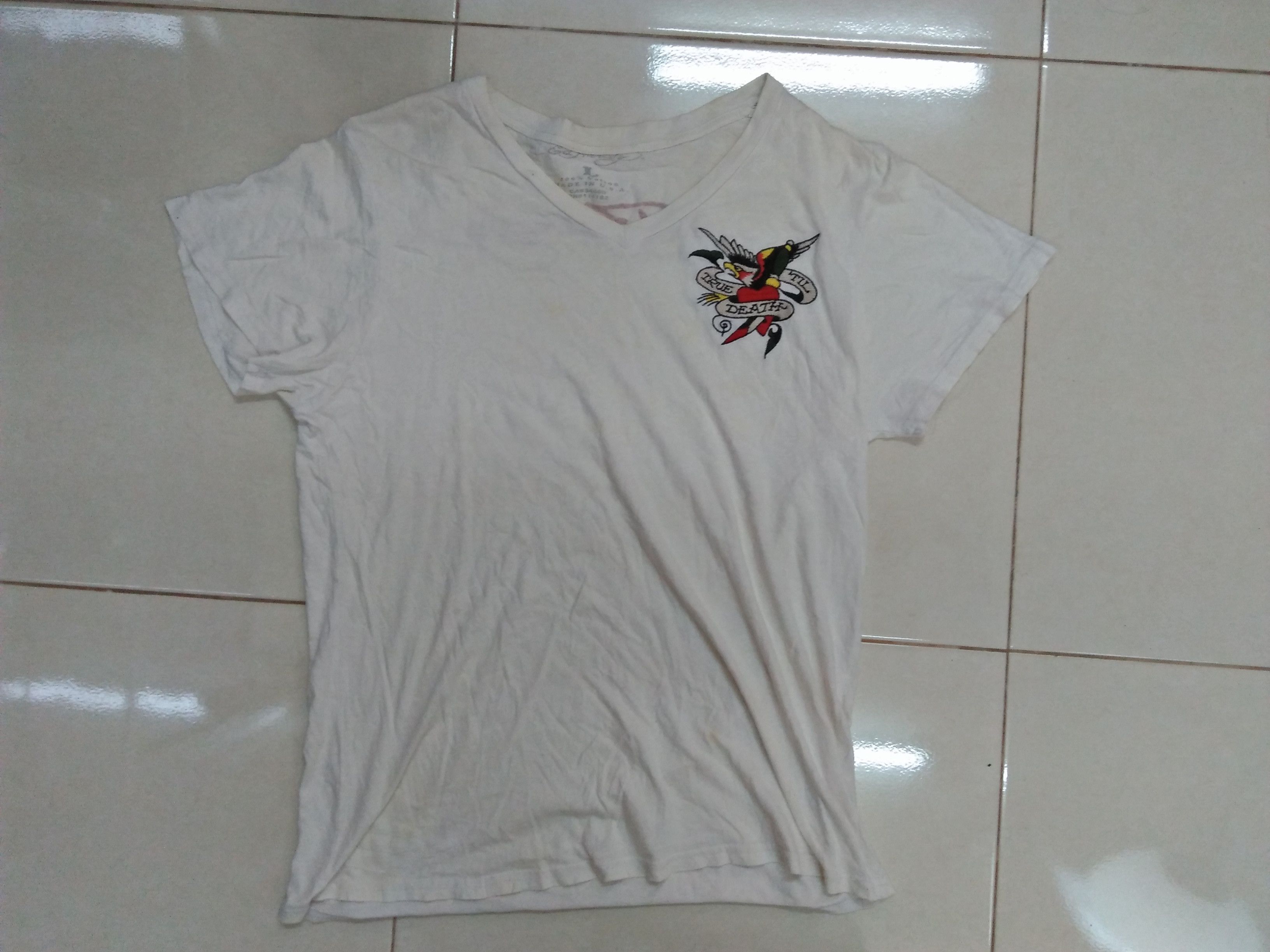 Christian Audigier ED HARDY By Christian Audigier Made In USA White Tee Size US L / EU 52-54 / 3 - 6 Thumbnail