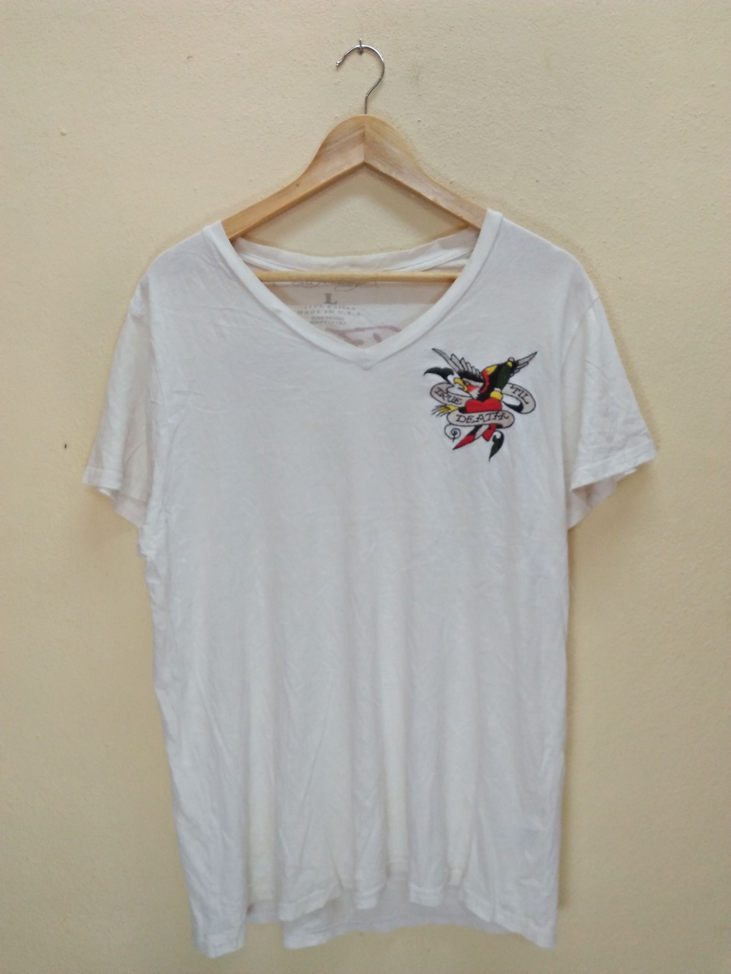 Christian Audigier ED HARDY By Christian Audigier Made In USA White Tee Size US L / EU 52-54 / 3 - 2 Thumbnail