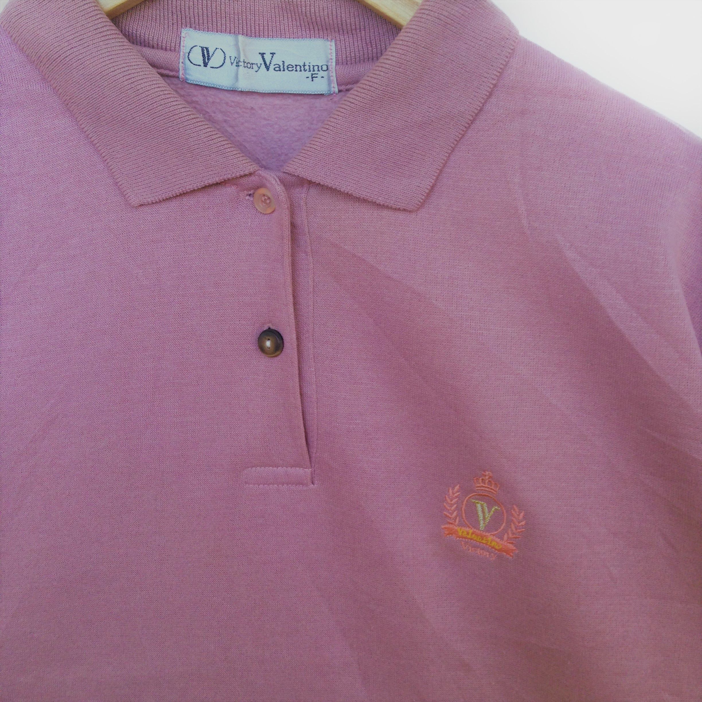 Designer Victory Valentino Polo Neck Sweatshirt Small Logo Design Size US L / EU 52-54 / 3 - 3 Thumbnail