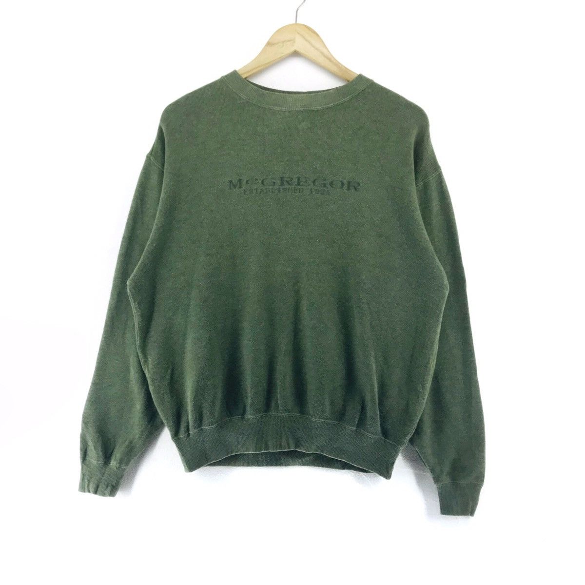McGregor MC GREGOR Sweatshirt Lite Green Color Pullover Crewneck Size US M / EU 48-50 / 2 - 1 Thumbnail