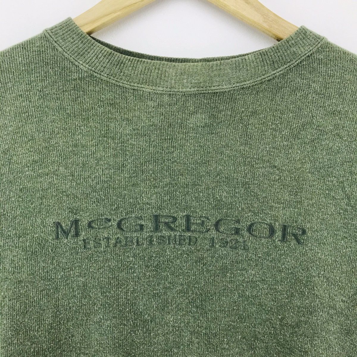 McGregor MC GREGOR Sweatshirt Lite Green Color Pullover Crewneck Size US M / EU 48-50 / 2 - 2 Thumbnail