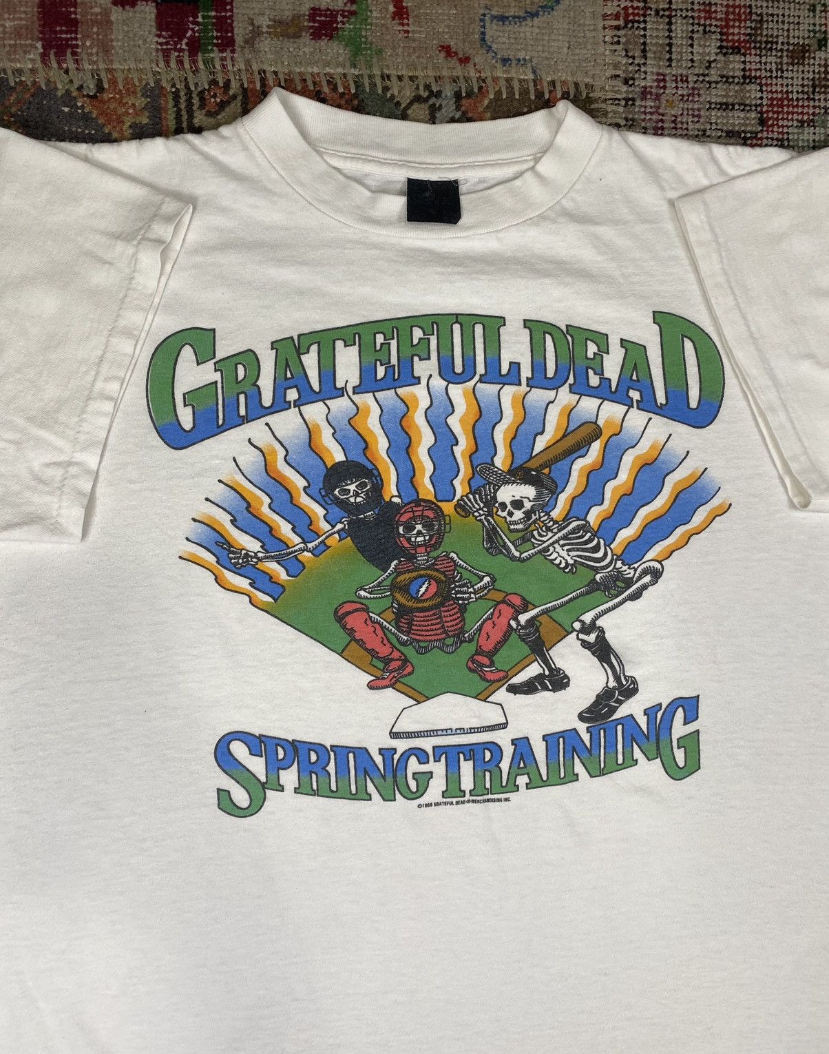 Band Tees × Grateful Dead × Vintage 1988 Grateful Dead Baseball Spring Training Tee Cropped Fit Size US L / EU 52-54 / 3 - 2 Thumbnail